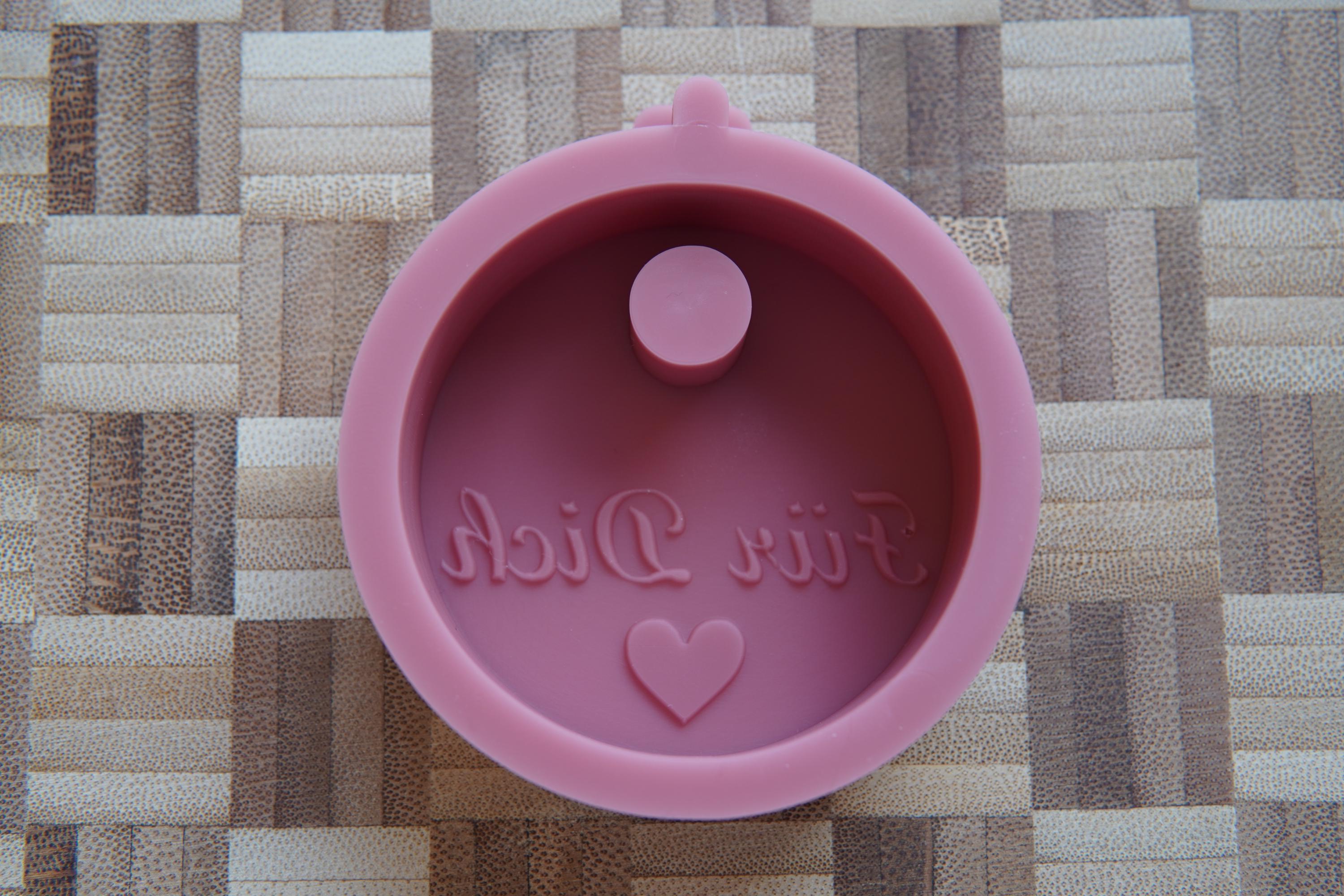 Silikon - Gießform - Baumstabkerzenteller "Für Dich" -