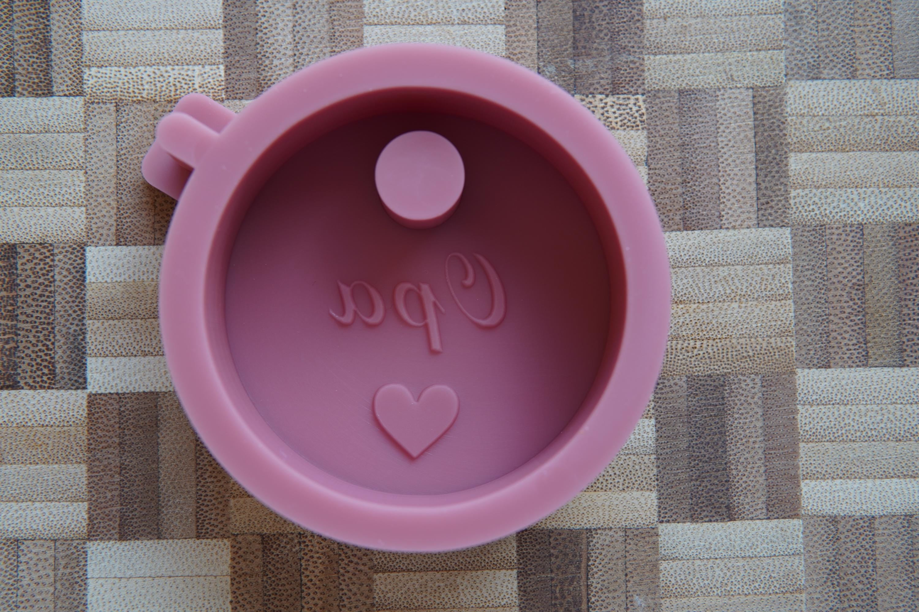 Silikon - Gießform - Baumstabkerzenteller "Opa" -