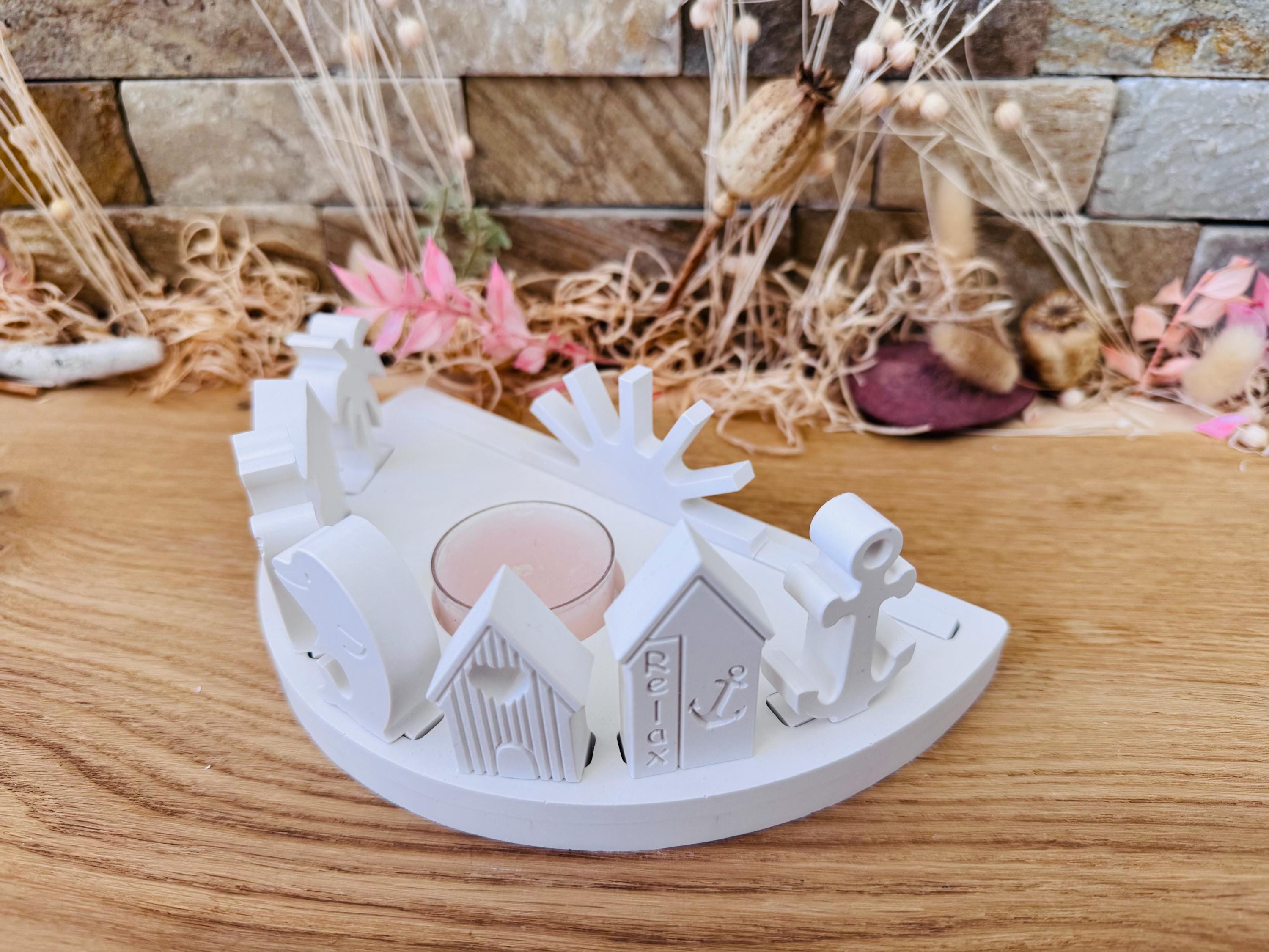 Silikon - Gießform - Klötzchenhäuser Grundplatte "Halbrund mit Schlitz - Klötzchen - Häuserkranz -