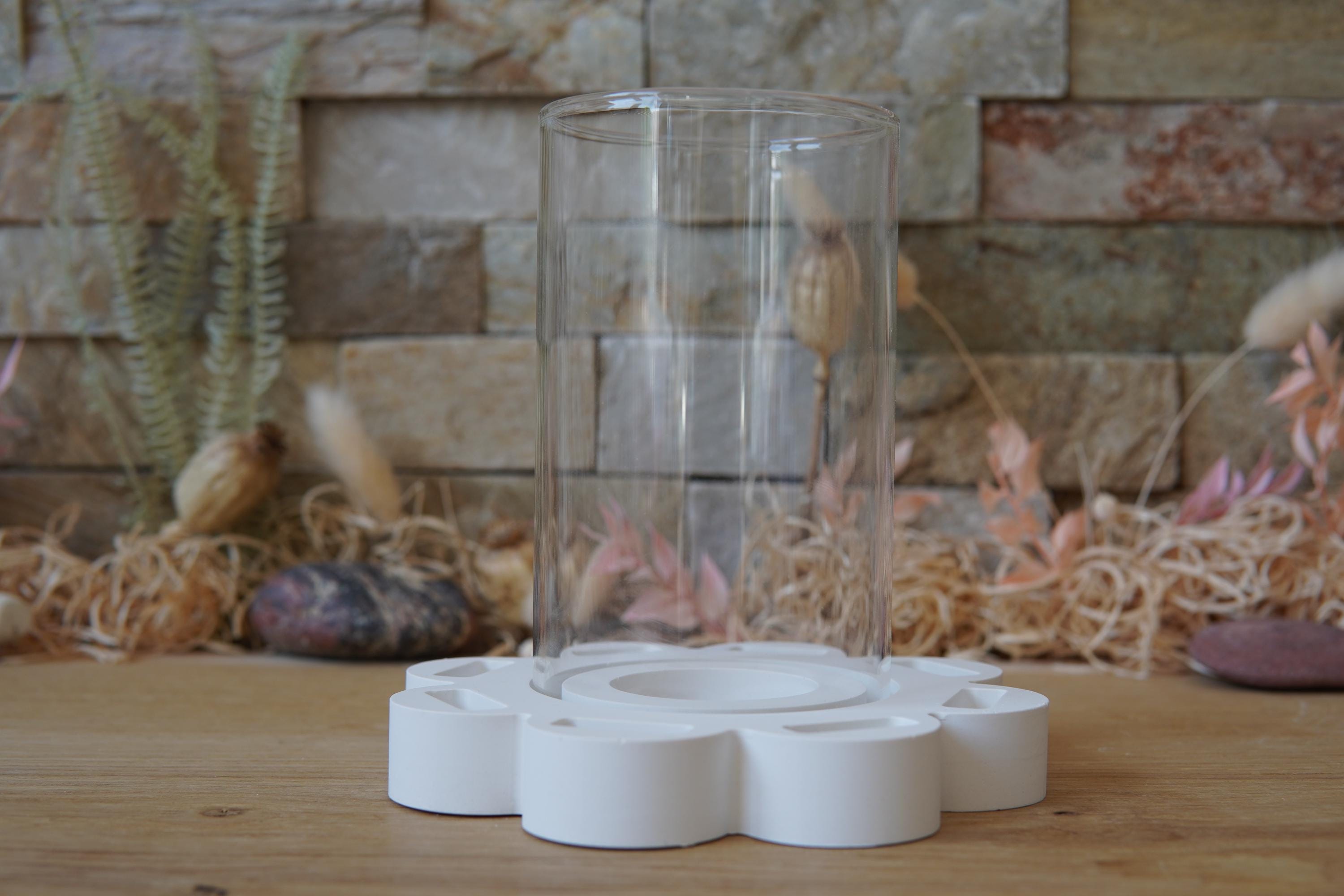 Silikon - Gießform - Klötzchenhäuser - Blumenwindlicht - Fackelhalter - Klötzchen - Häuserkranz -