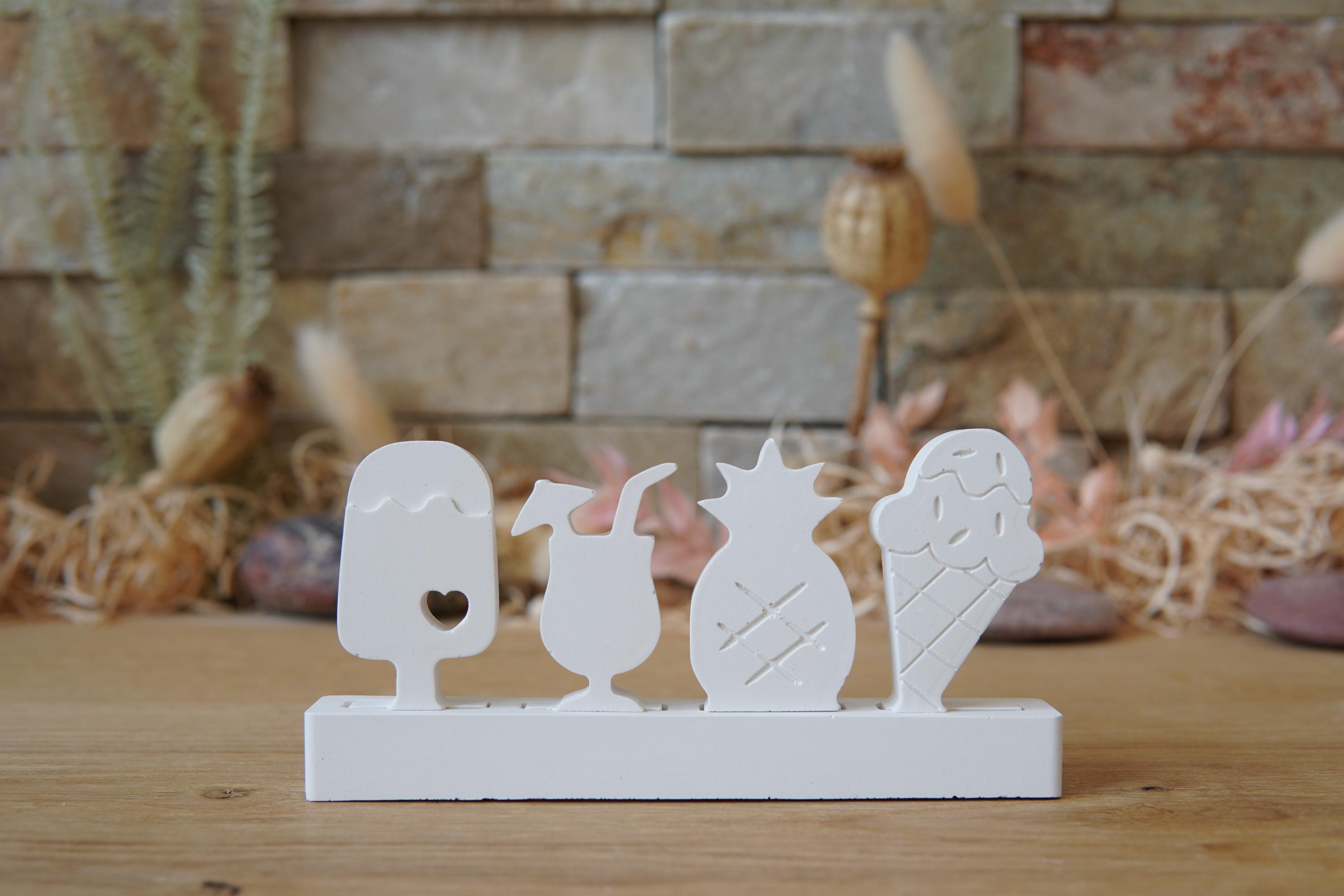 Silikon - Gießform - Klötzchenhäuser - Sommerlaune - Klötzchen - Häuserkranz -