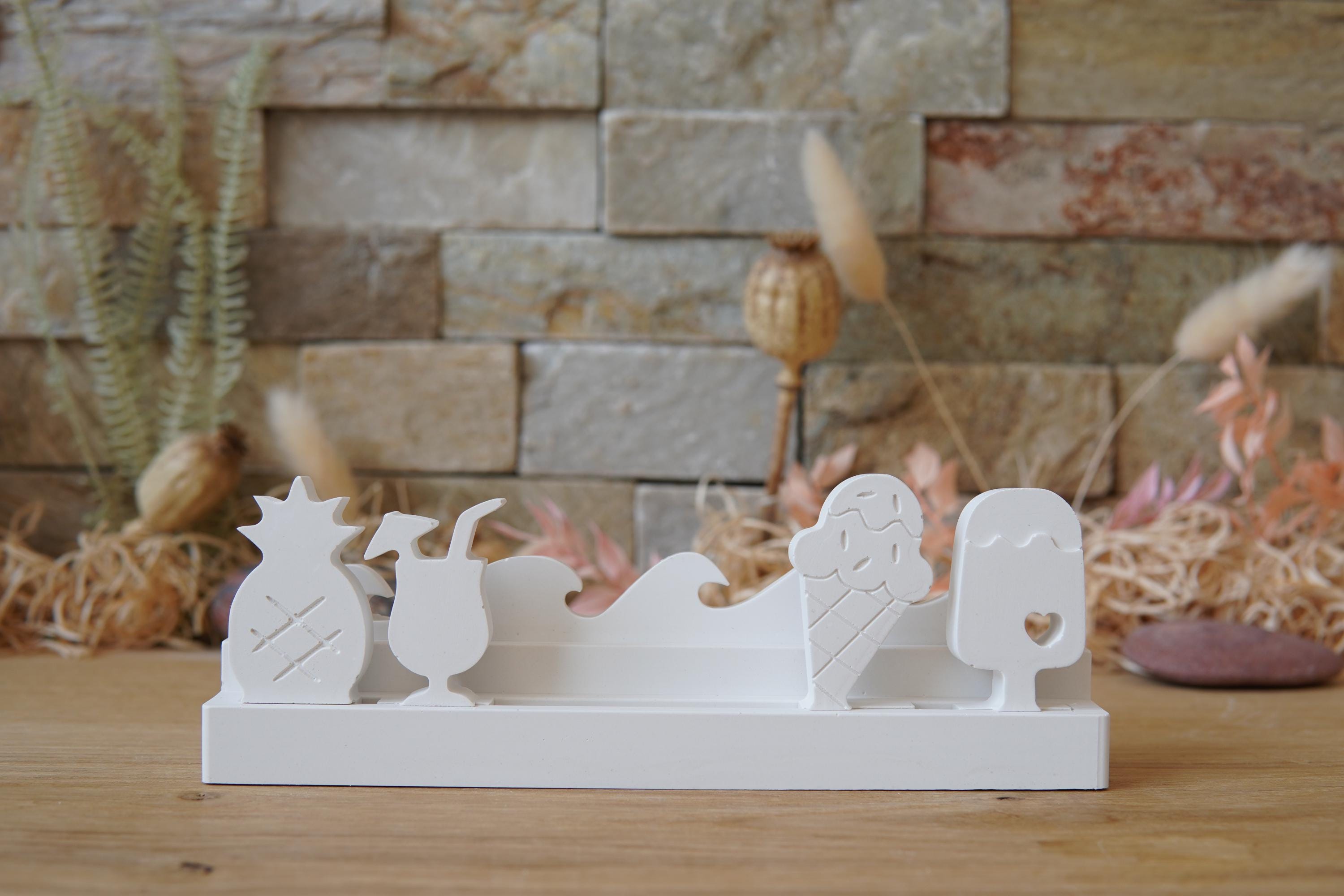 Silikon - Gießform - Klötzchenhäuser - Sommerlaune - Klötzchen - Häuserkranz -