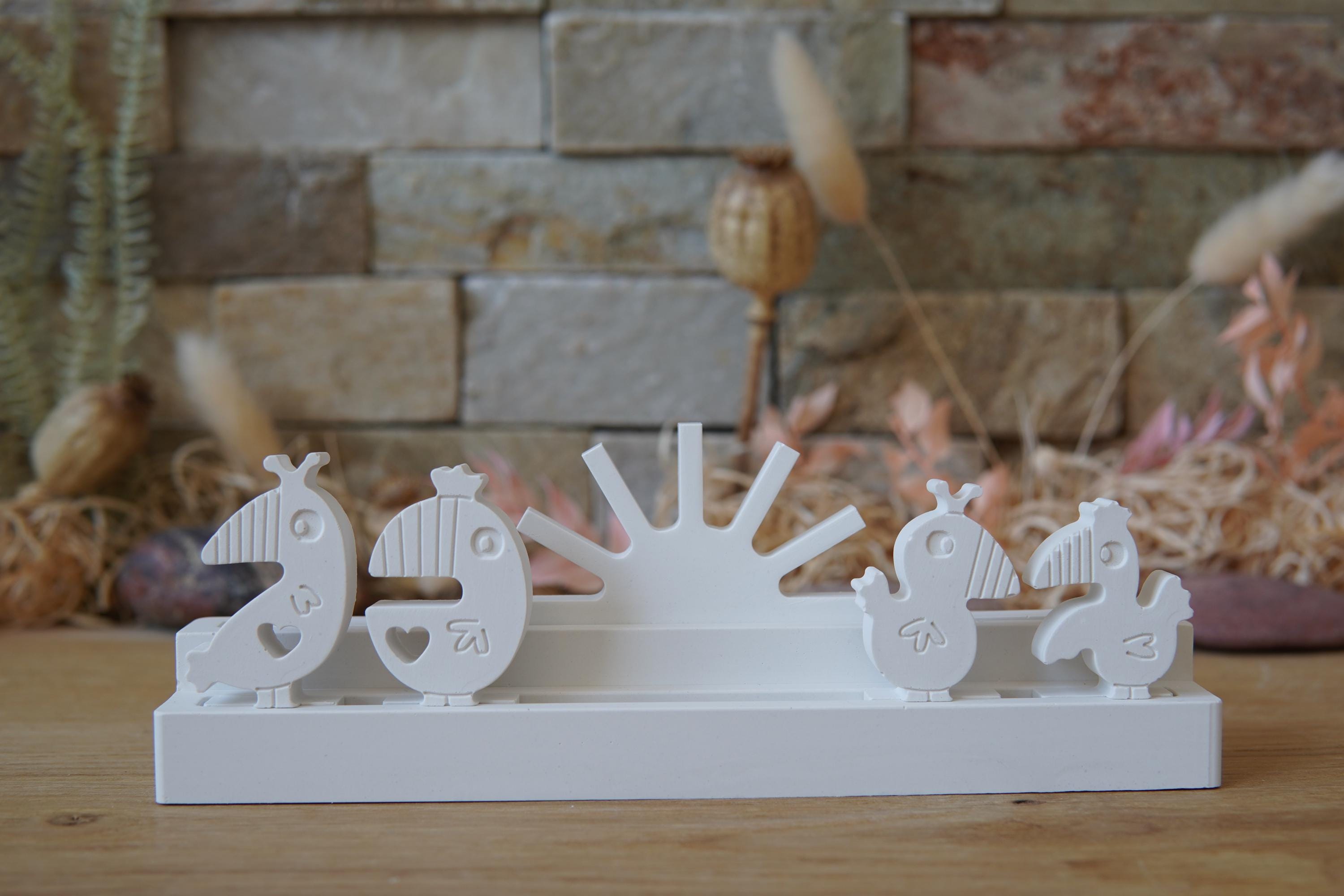 Silikon - Gießform - Klötzchenhäuser - Papagei - Klötzchen - Häuserkranz -