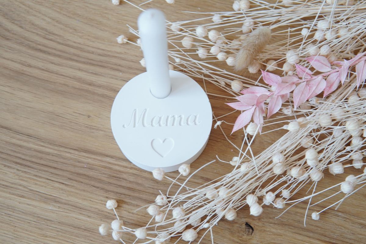 Silikon Gießform Baumstabkerzenteller "Mama" – Ansicht 4