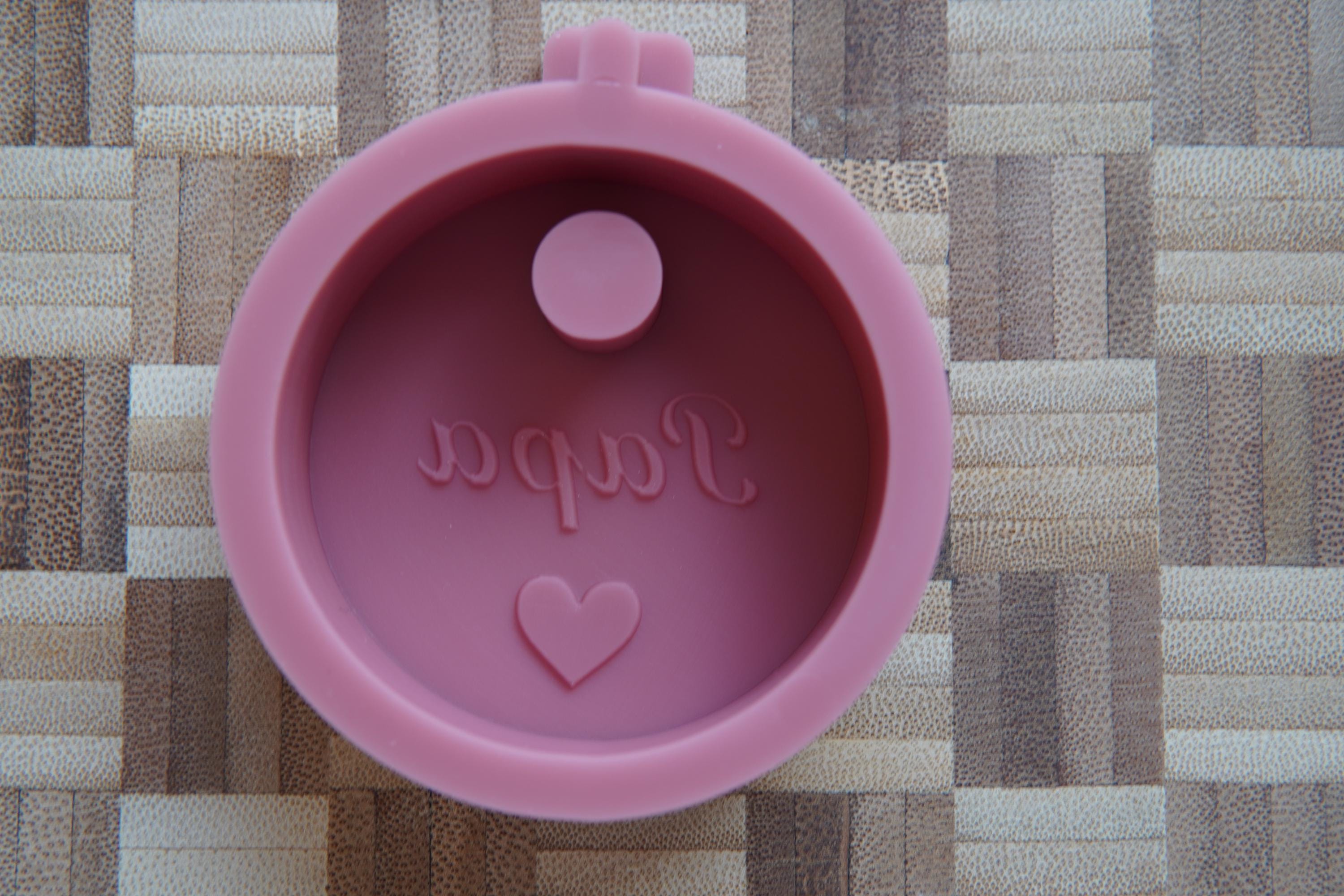 Silikon - Gießform - Baumstabkerzenteller "Papa" -