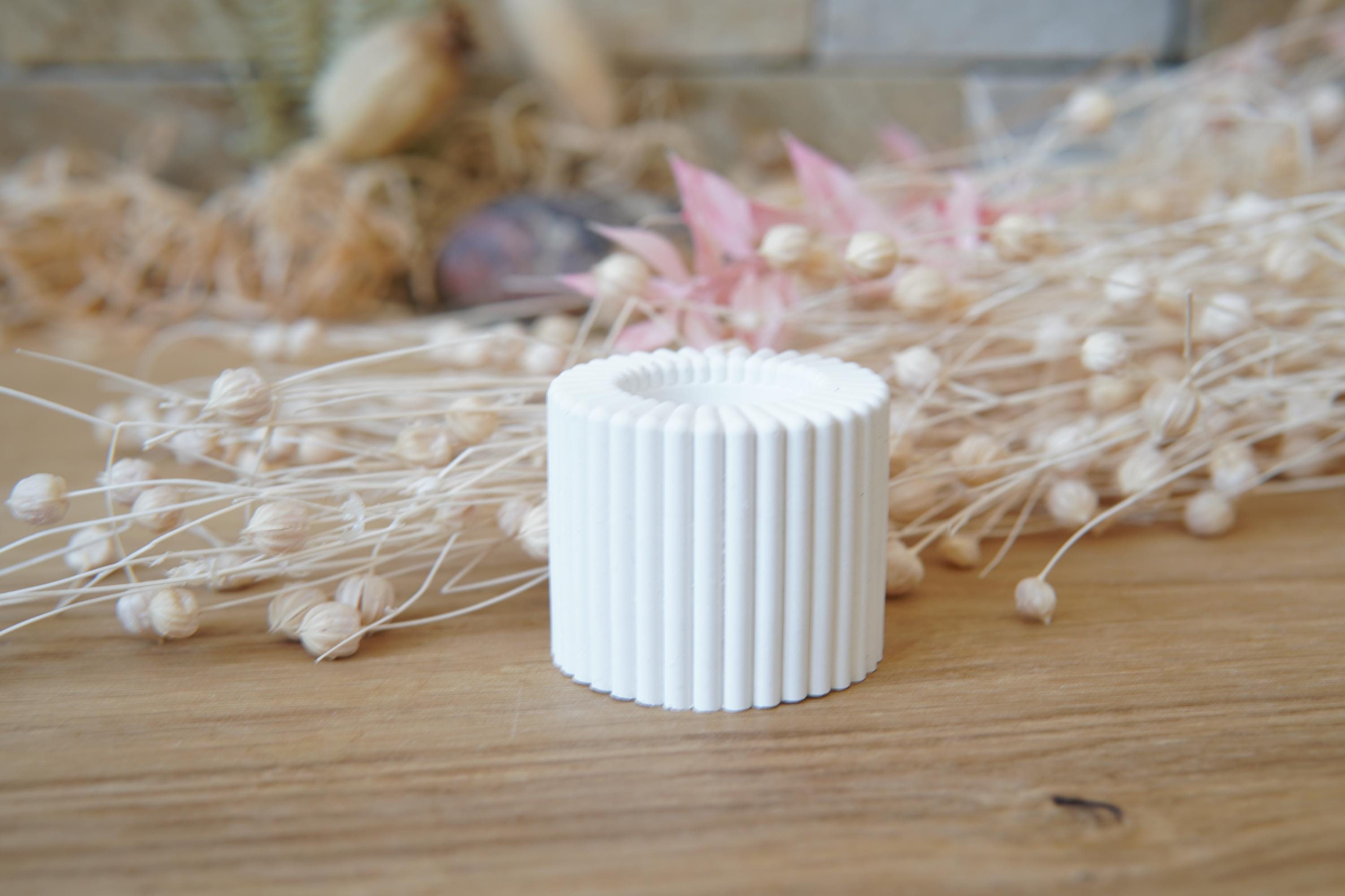 Silikon - Gießform - Stabkerzenhalter mit Rillen 2 -