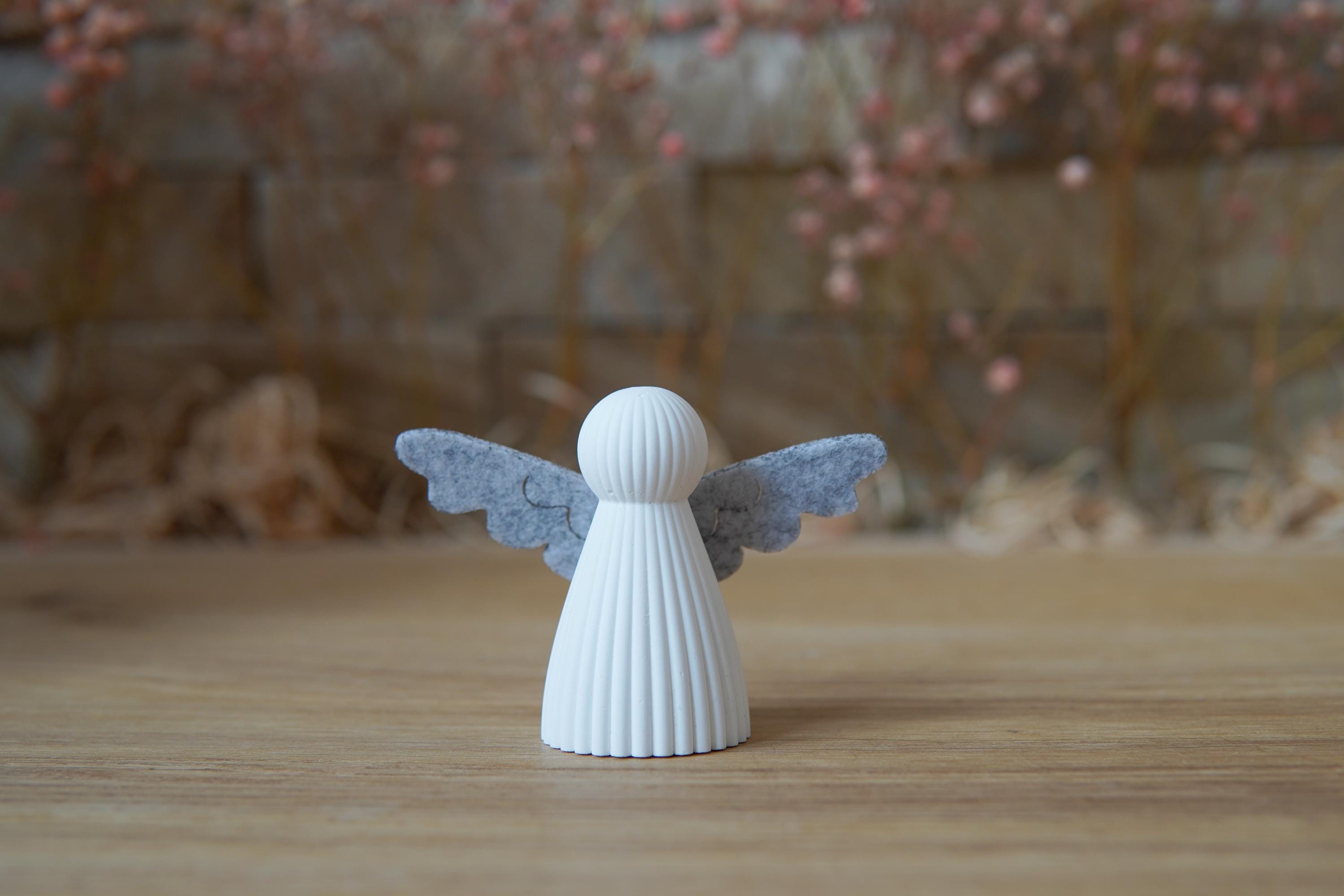 Silikon - Gießform -Schutzengel mit Rillen - Engel - Stecksystem - Klötzchen - Häuserkranz -