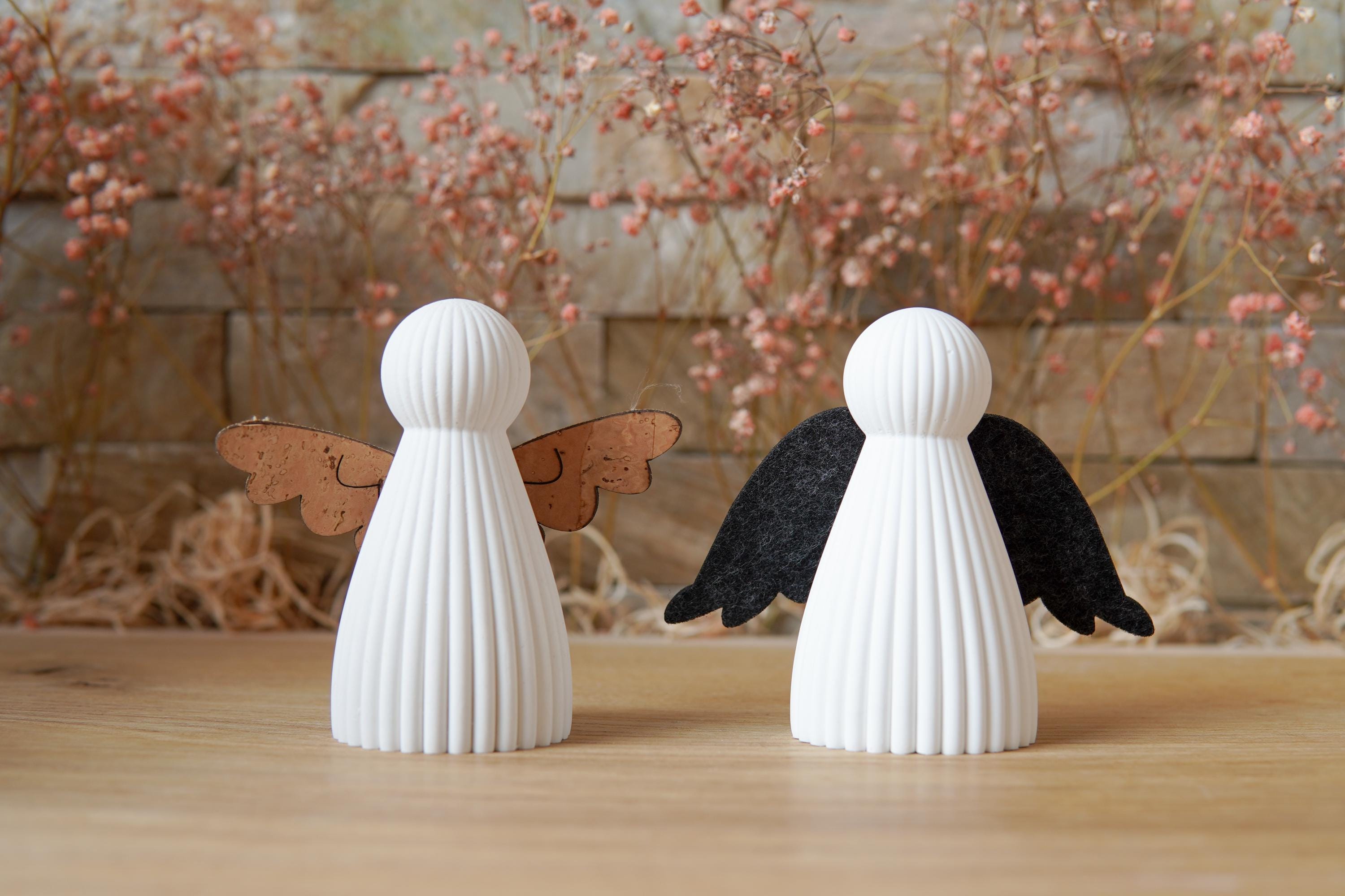 Silikon - Gießform -Schutzengel mit Rillen - Engel - Stecksystem - Klötzchen - Häuserkranz -