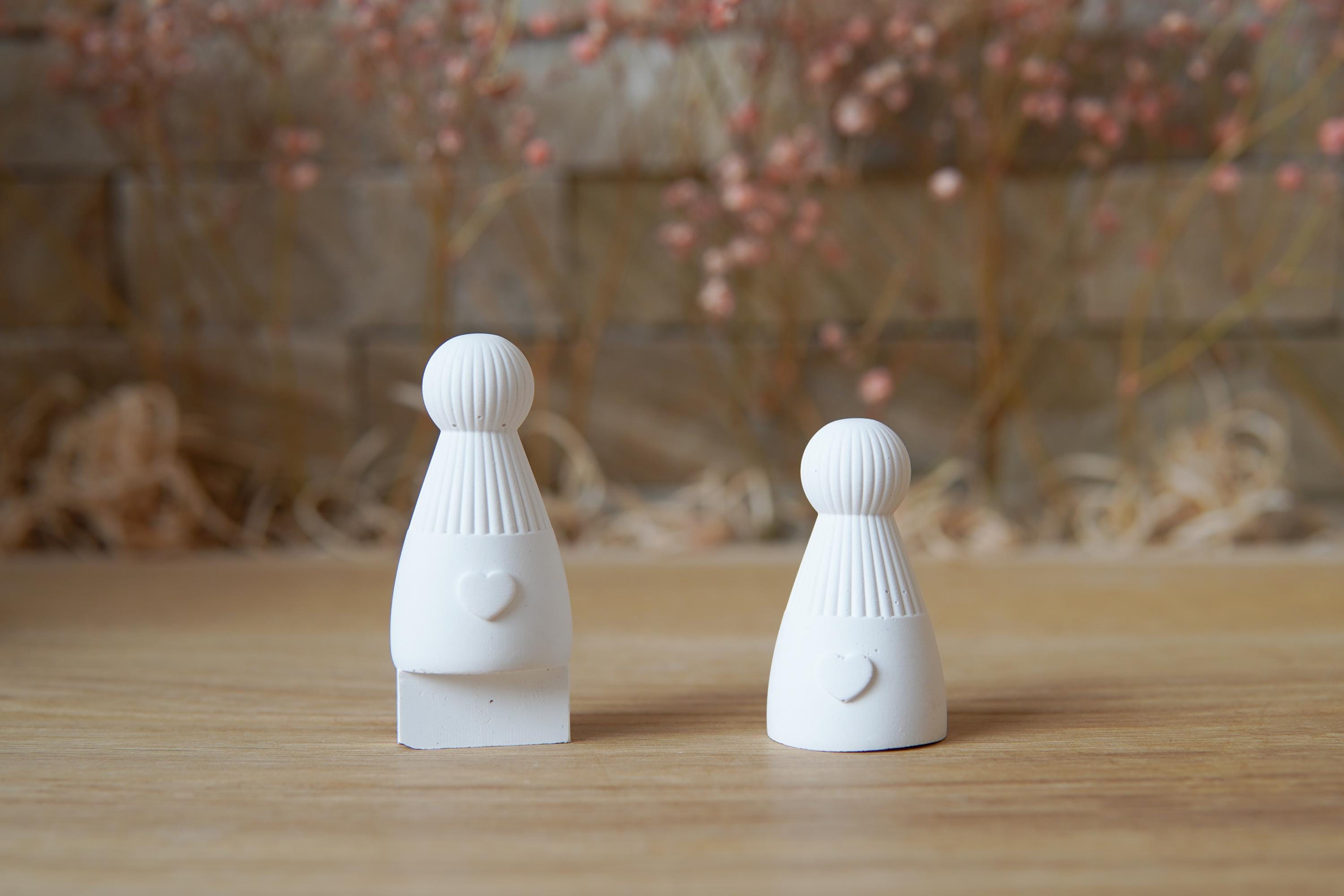 Silikon - Gießform -Schutzengel mit Rillen oben - Engel - Stecksystem - Klötzchen - Häuserkranz -