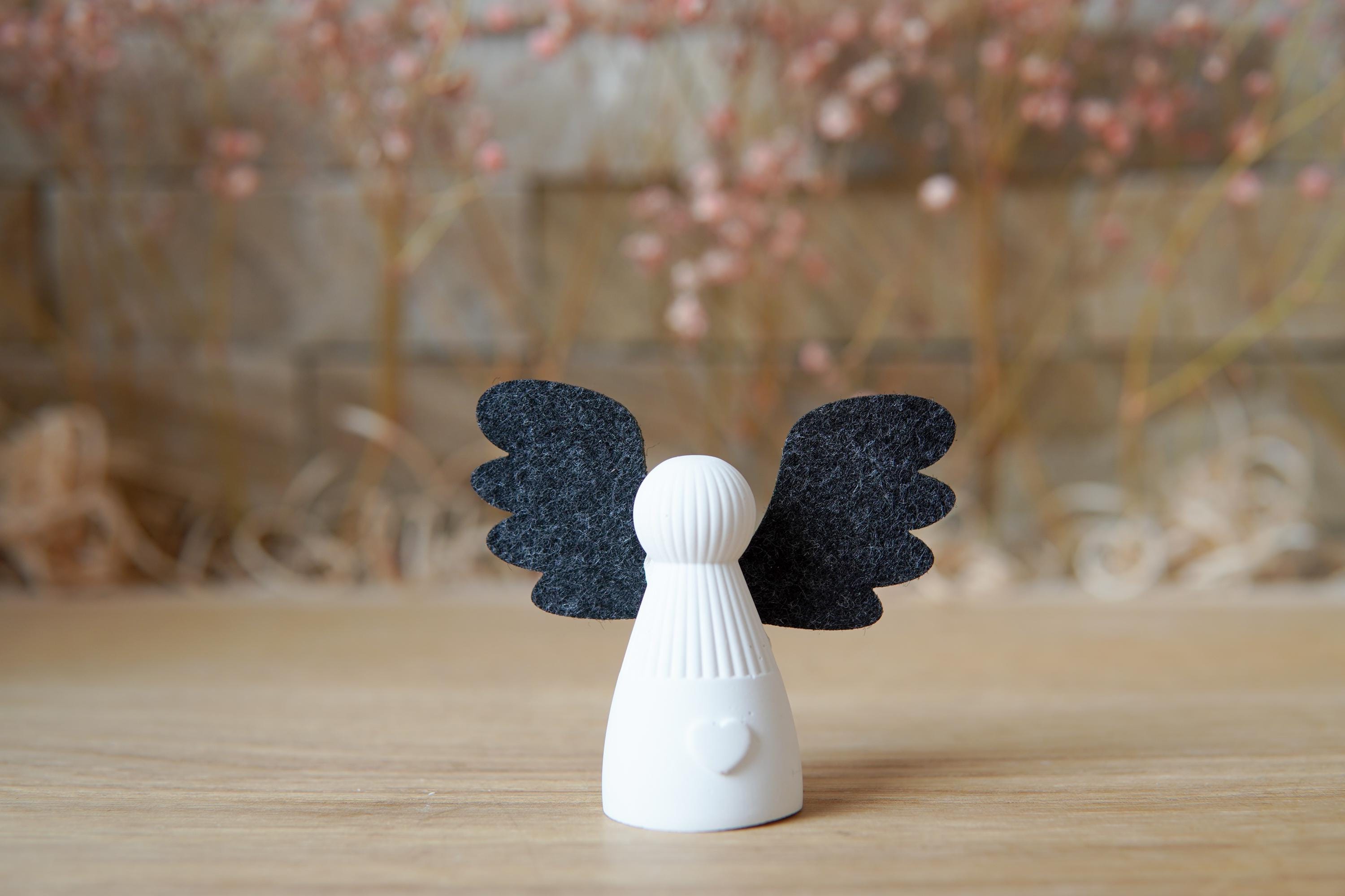 Silikon - Gießform -Schutzengel mit Rillen oben - Engel - Stecksystem - Klötzchen - Häuserkranz -