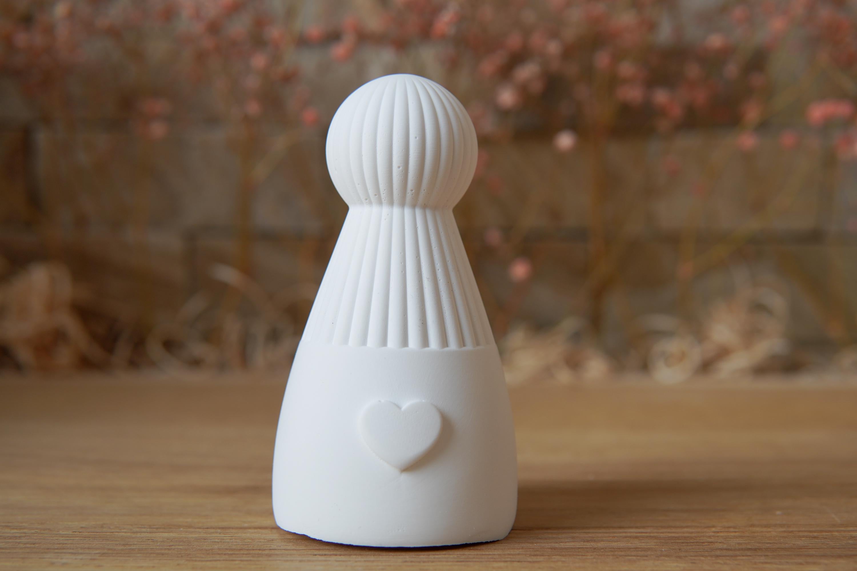 Silikon - Gießform -Schutzengel mit Rillen oben - Engel -