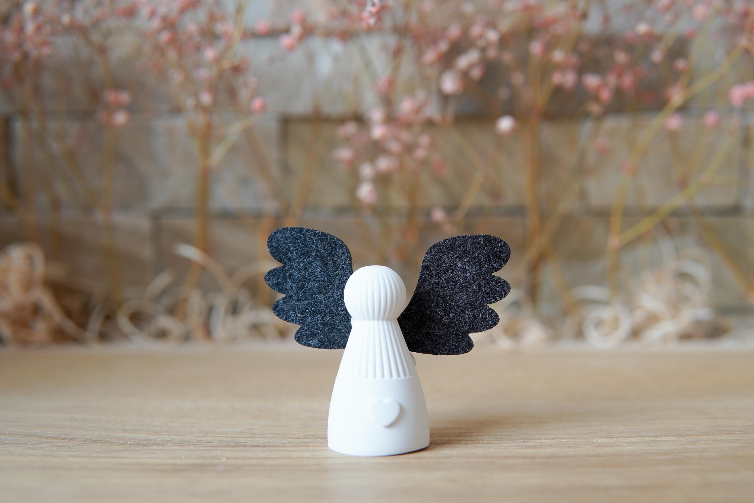 Silikon - Gießform -Schutzengel mit Rillen oben - Engel - Stecksystem - Klötzchen - Häuserkranz -