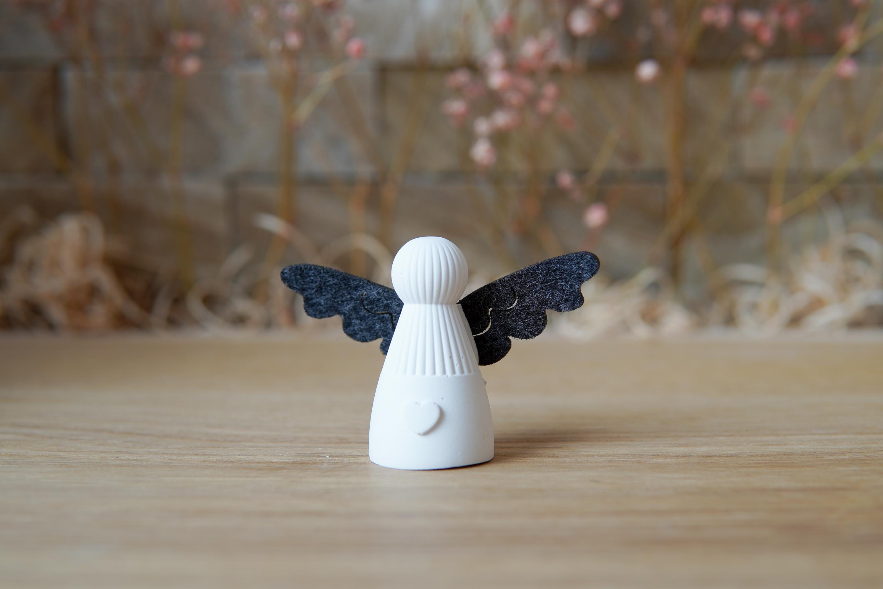 Silikon - Gießform -Schutzengel mit Rillen oben - Engel - Stecksystem - Klötzchen - Häuserkranz -