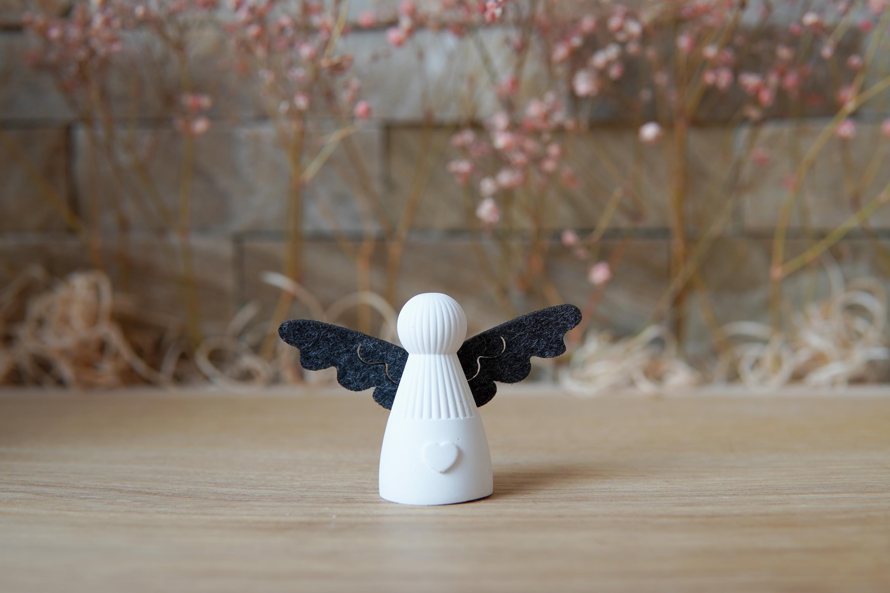 Silikon - Gießform -Schutzengel mit Rillen oben - Engel - Stecksystem - Klötzchen - Häuserkranz -