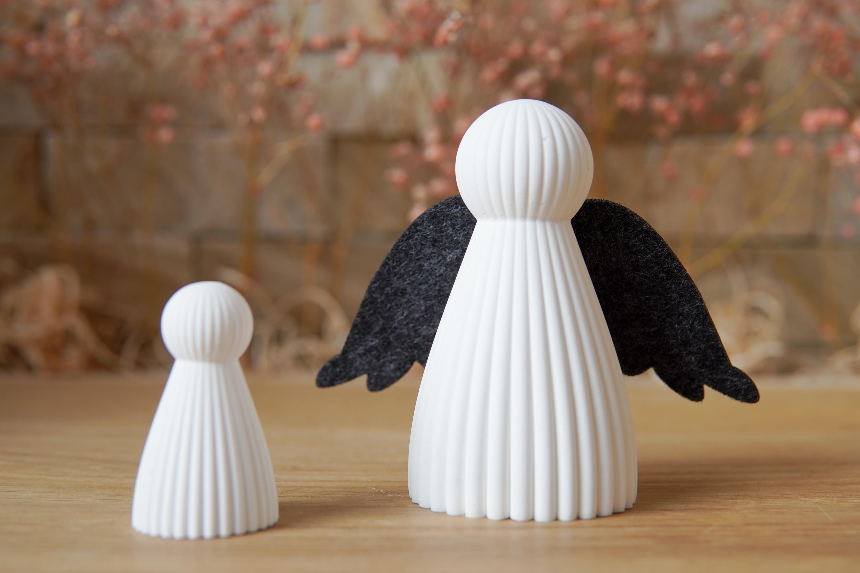 Silikon - Gießform -Schutzengel mit Rillen - Engel -