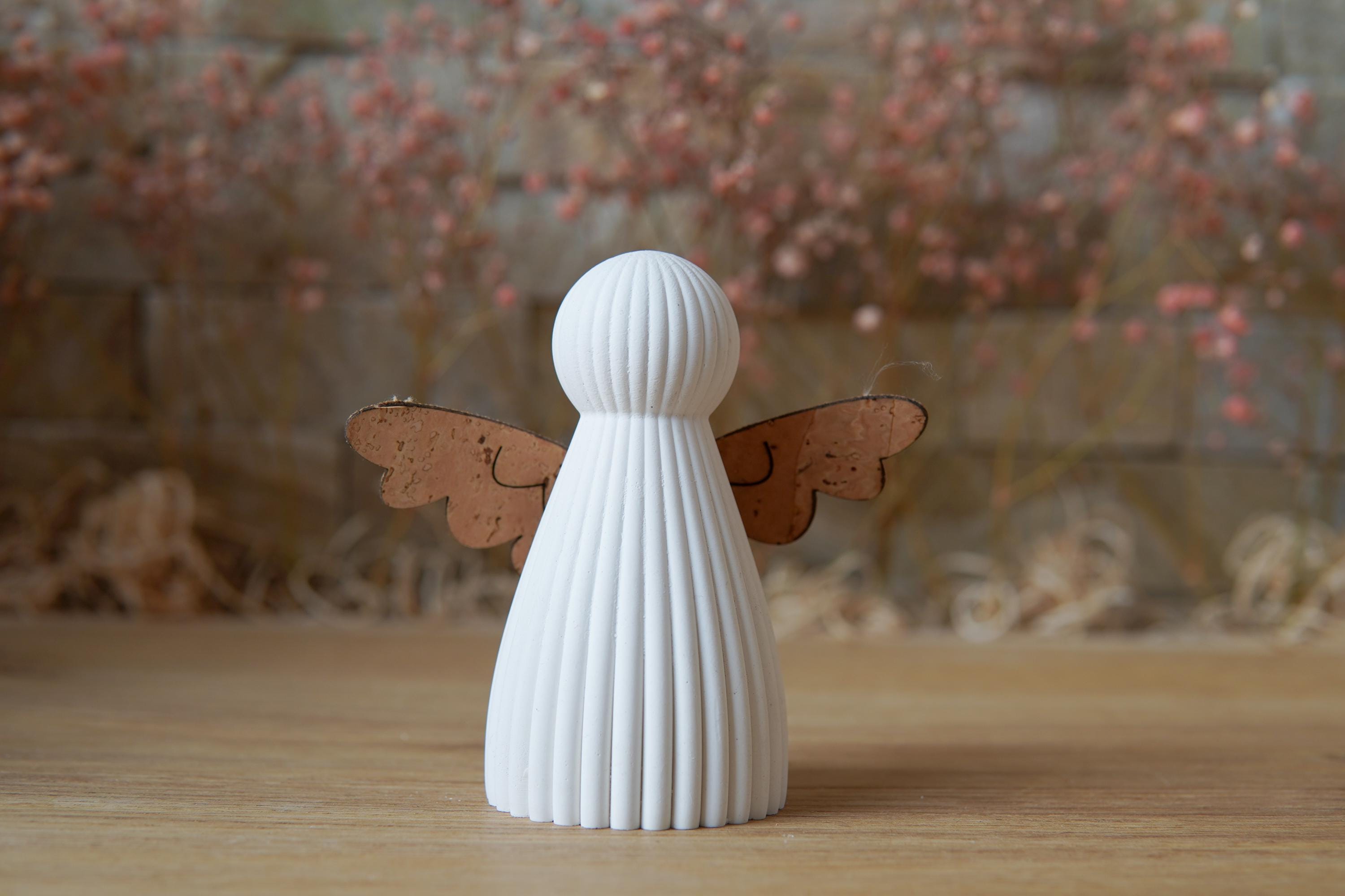 Silikon - Gießform -Schutzengel mit Rillen - Engel -