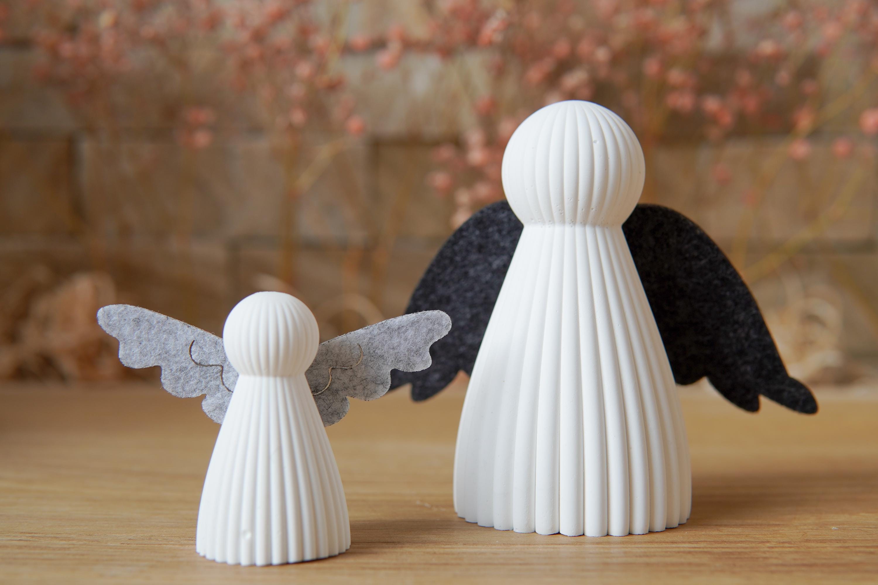 Silikon - Gießform -Schutzengel mit Rillen - Engel -