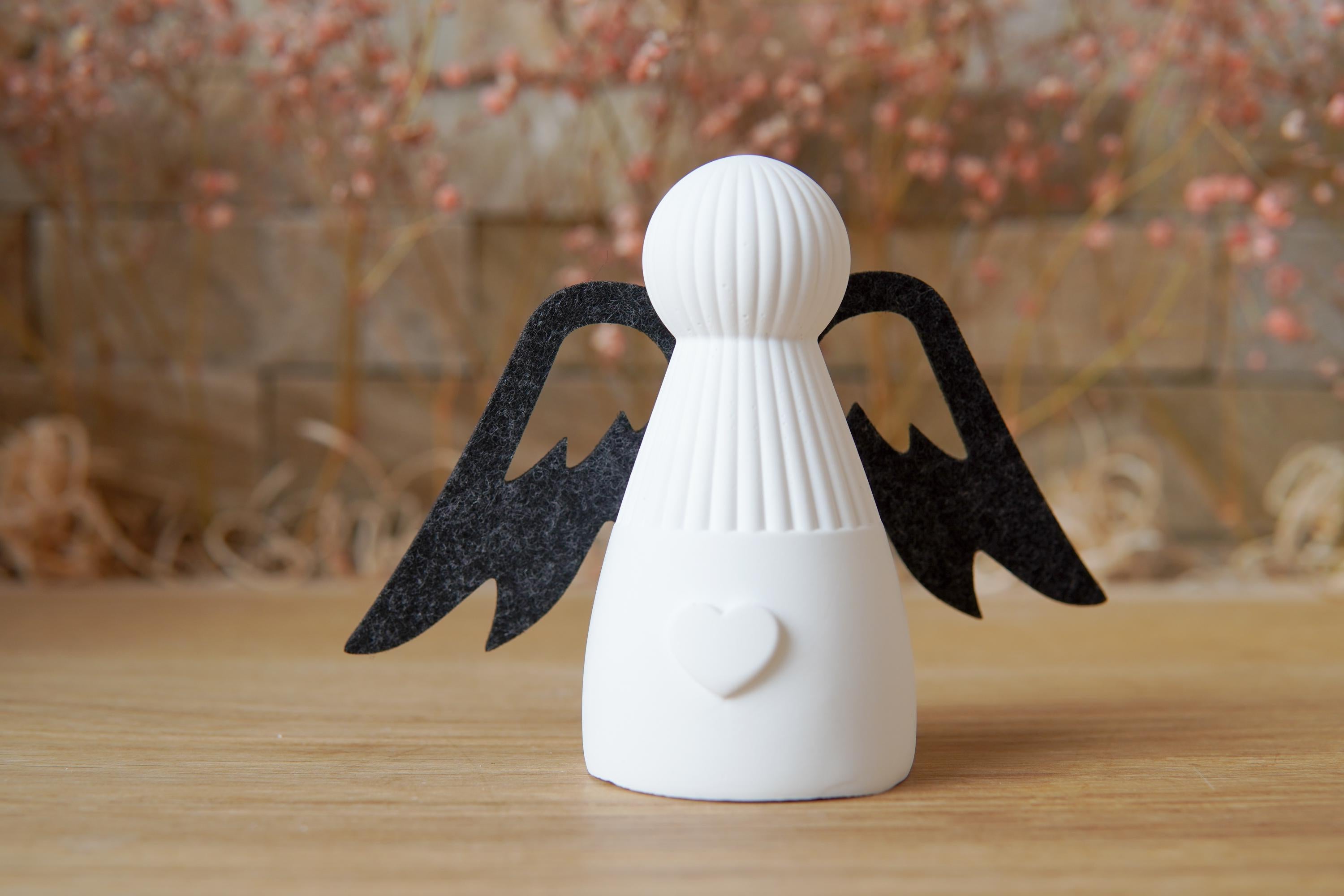 Silikon - Gießform -Schutzengel mit Rillen oben - Engel -