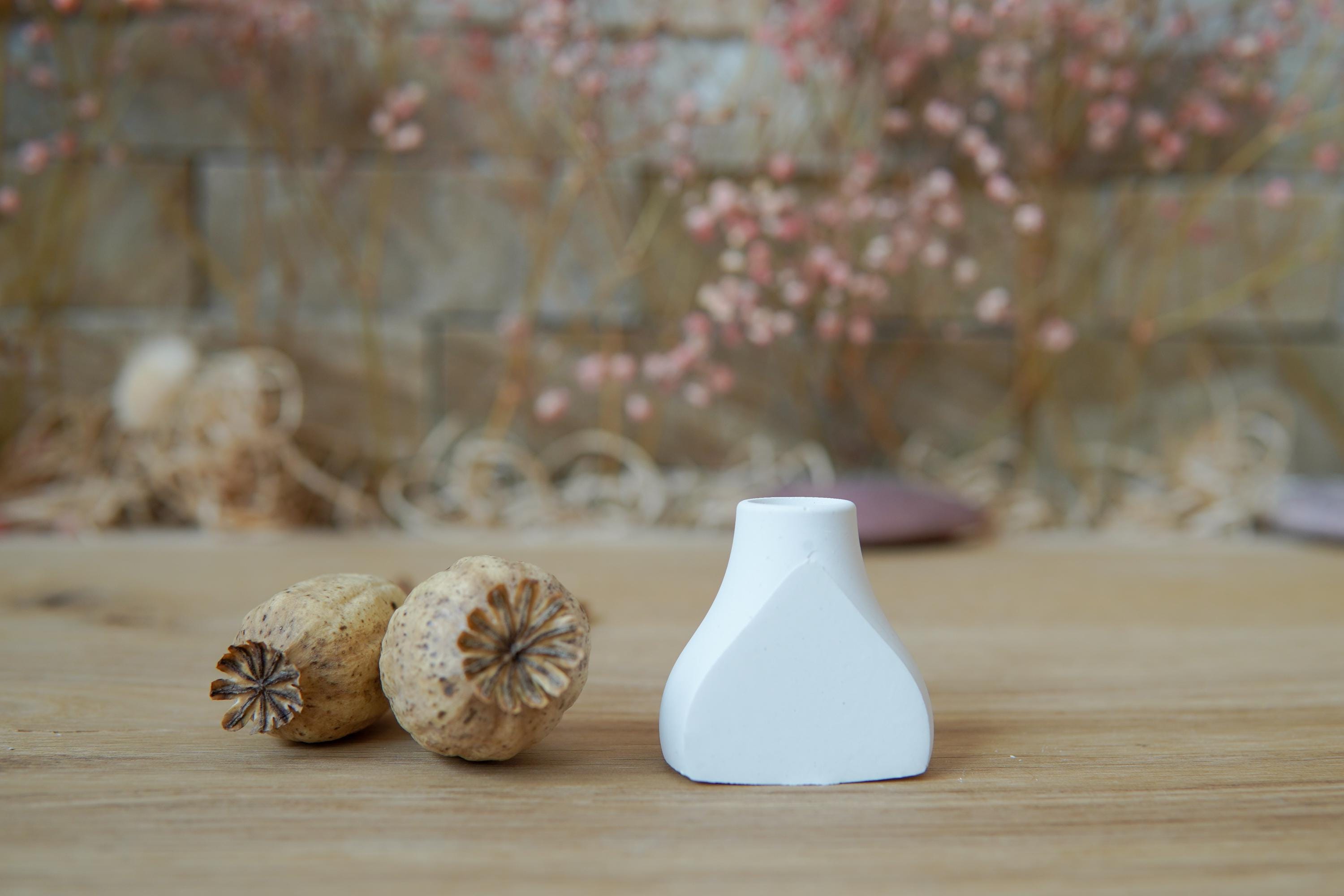 Silikongießform - Mini-Vase mit gerader Rückseite -