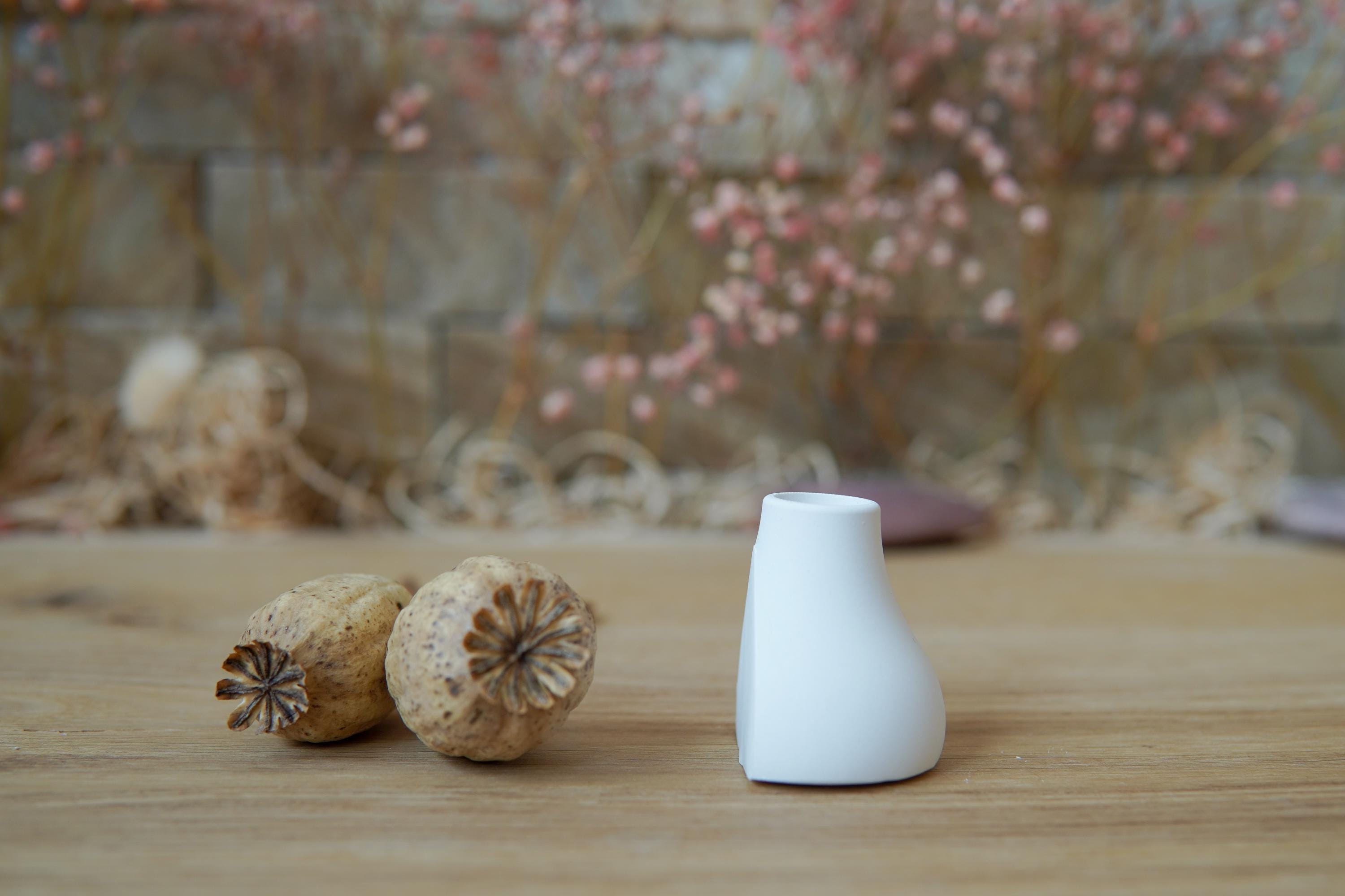 Silikongießform - Mini-Vase mit gerader Rückseite -