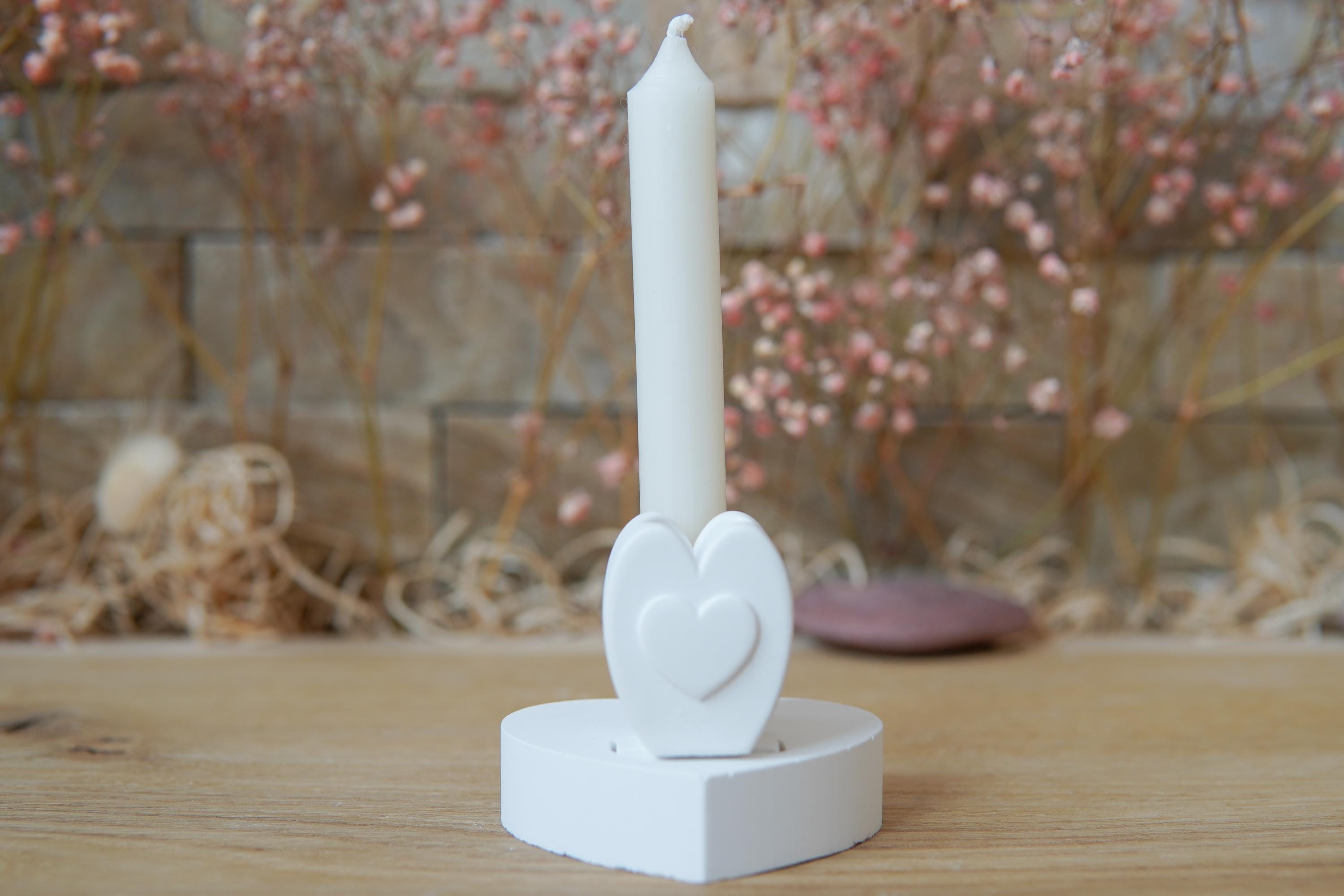 Silikon - Gießform - Mini Vase für unsere Häuserkranzplatten- Herzsockel Vase - Stecksystem - Klötzchen - Häuserkranz -