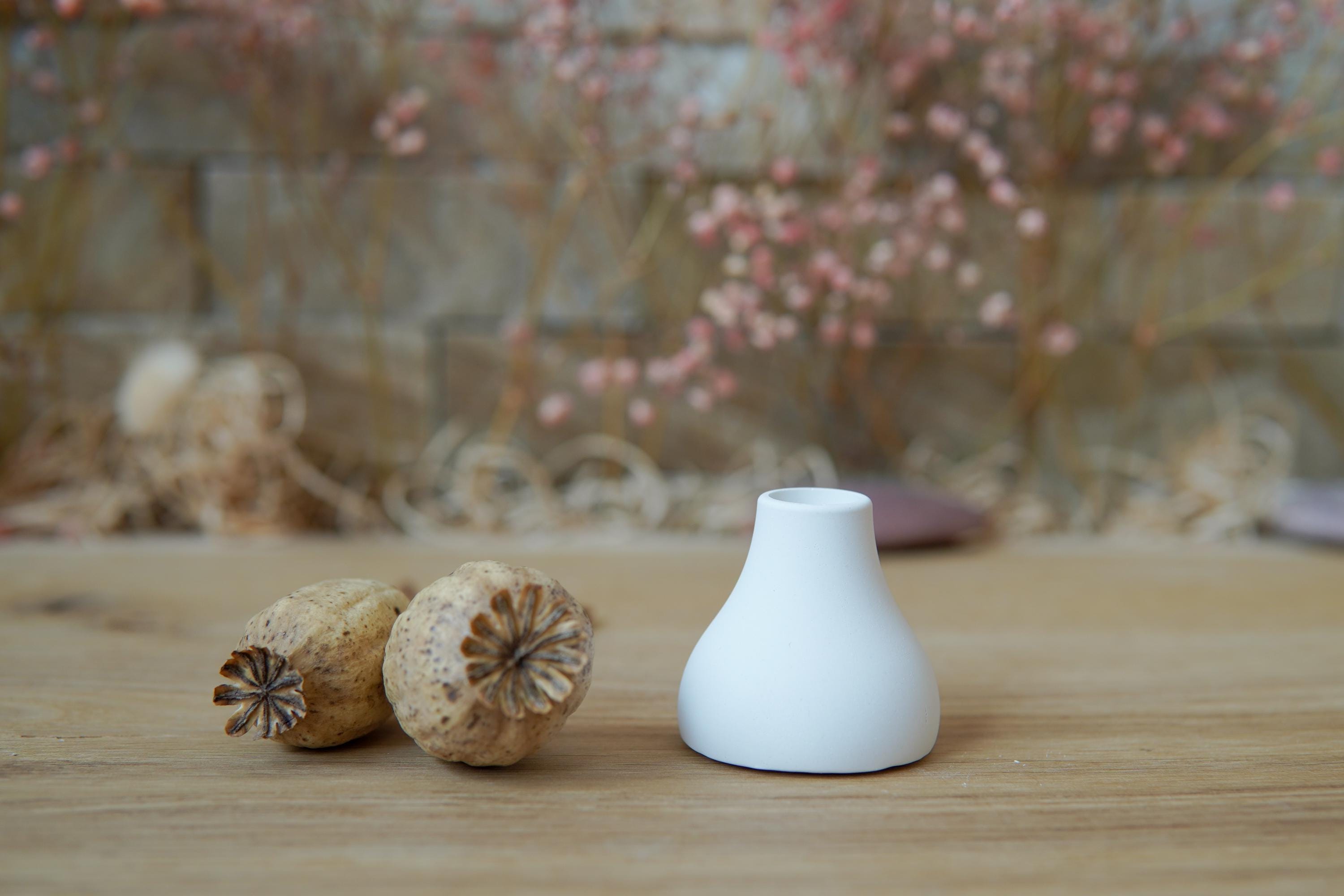 Silikongießform - Mini-Vase mit gerader Rückseite -