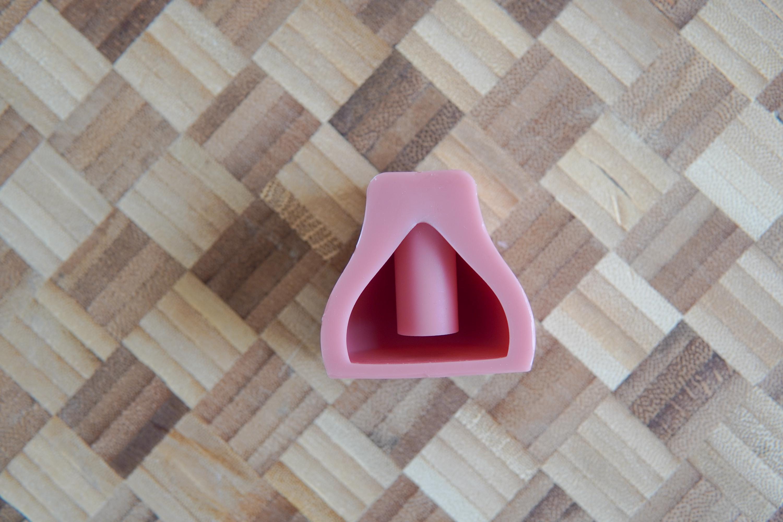 Silikongießform - Mini-Vase mit gerader Rückseite -