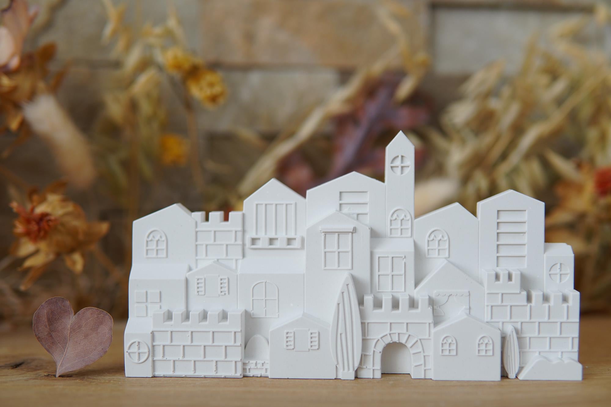 Silikon – Gießform – Mini-Stadt – passend für Holzklötzchen –