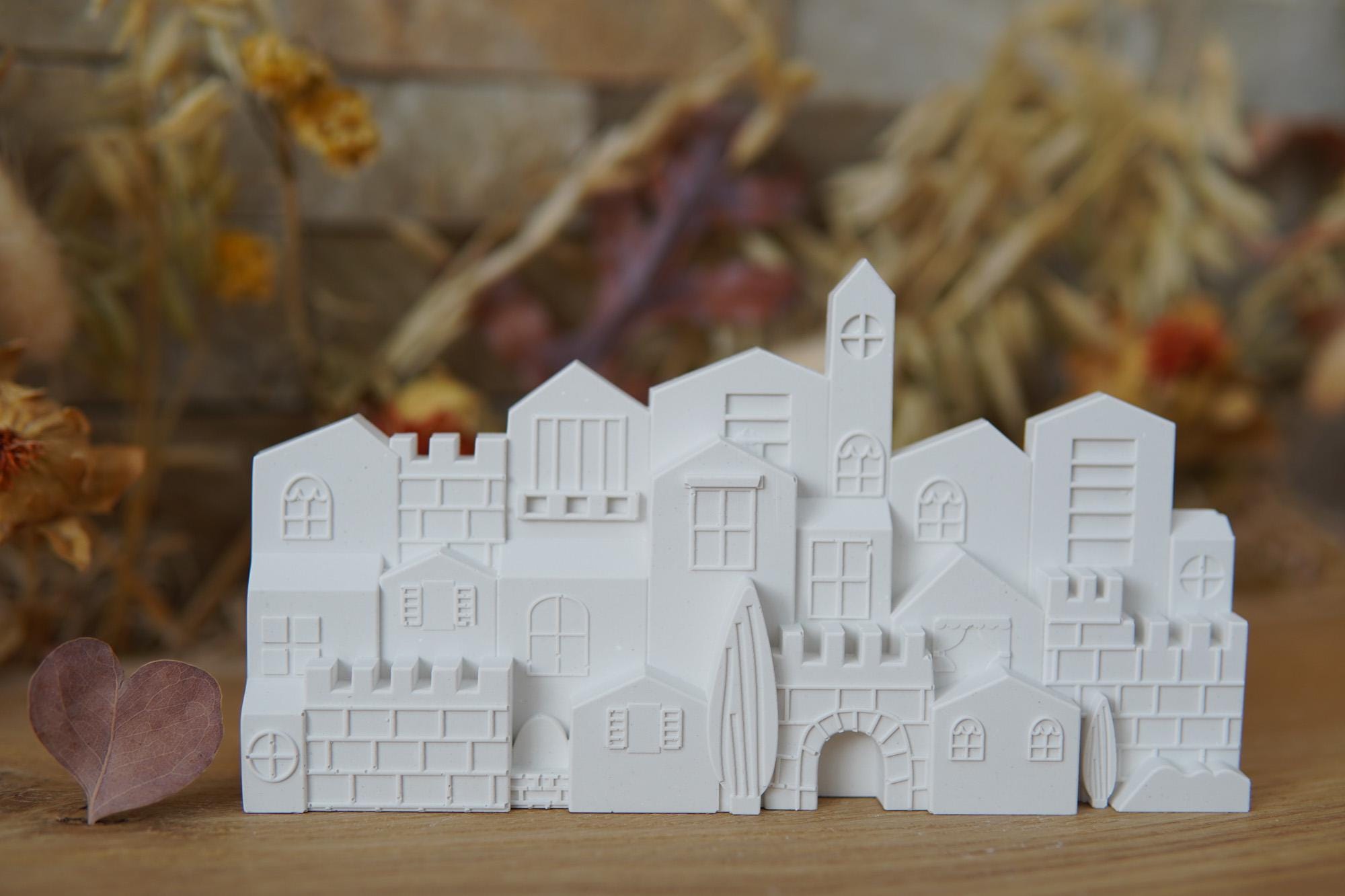 Silikon – Gießform – Mini-Stadt – passend für Holzklötzchen –