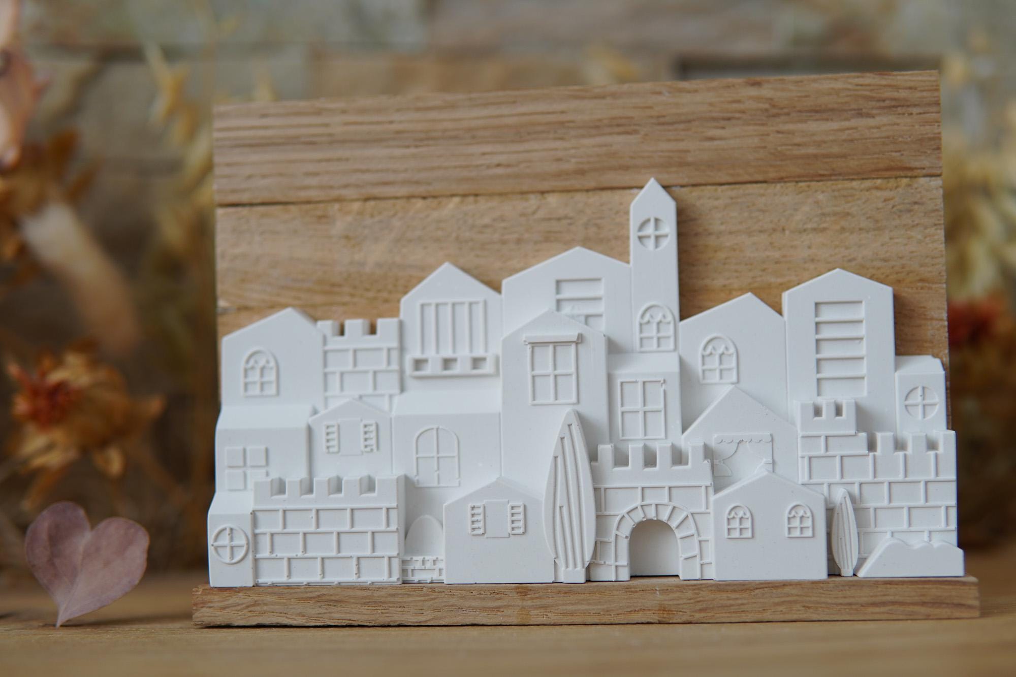 Silikon – Gießform – Mini-Stadt – passend für Holzklötzchen –