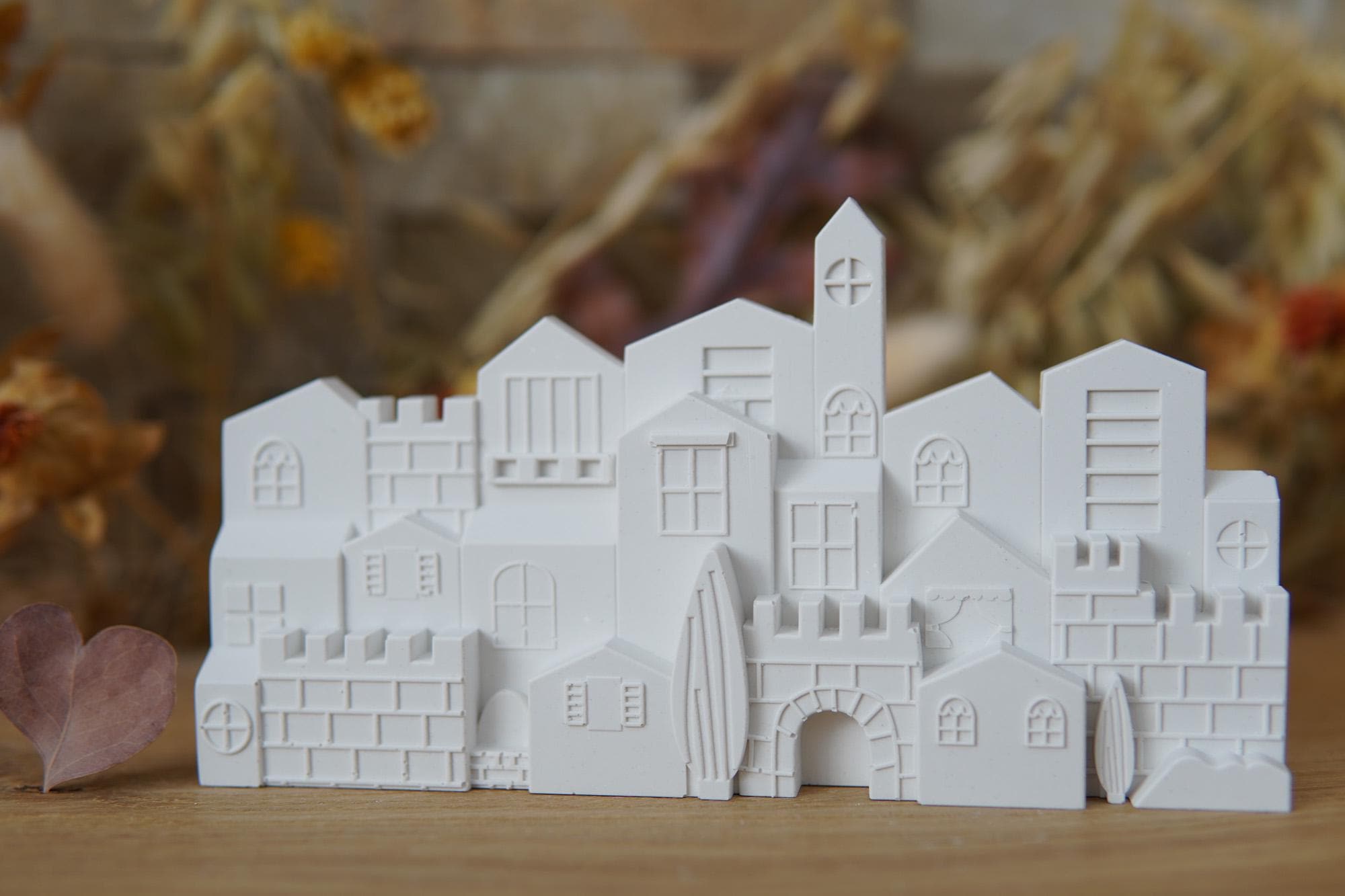 Silikon – Gießform – Mini-Stadt – passend für Holzklötzchen –