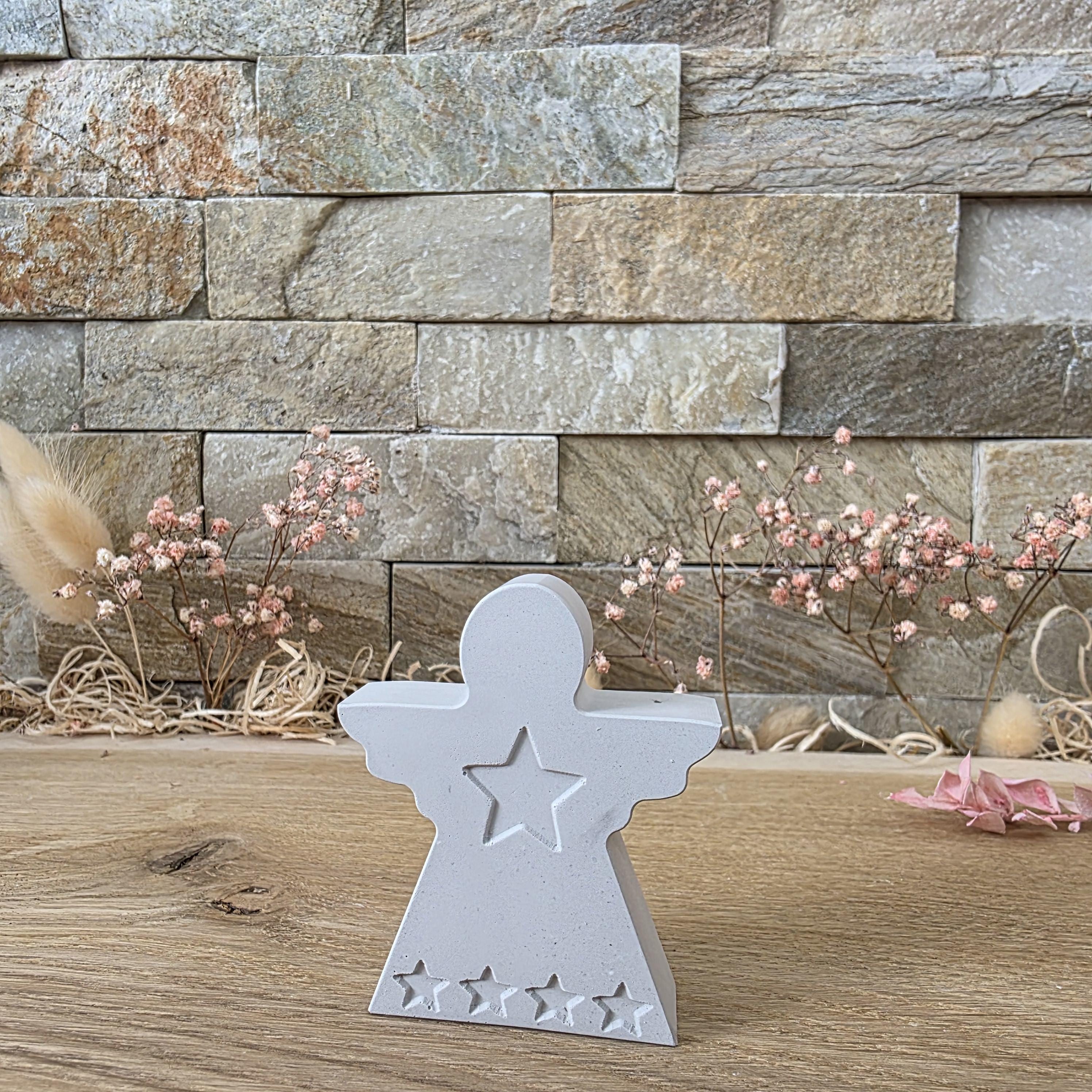 Silikon – Gießform – Engel Sternenglanz – mit zentralem Stern & Mini-Sternen