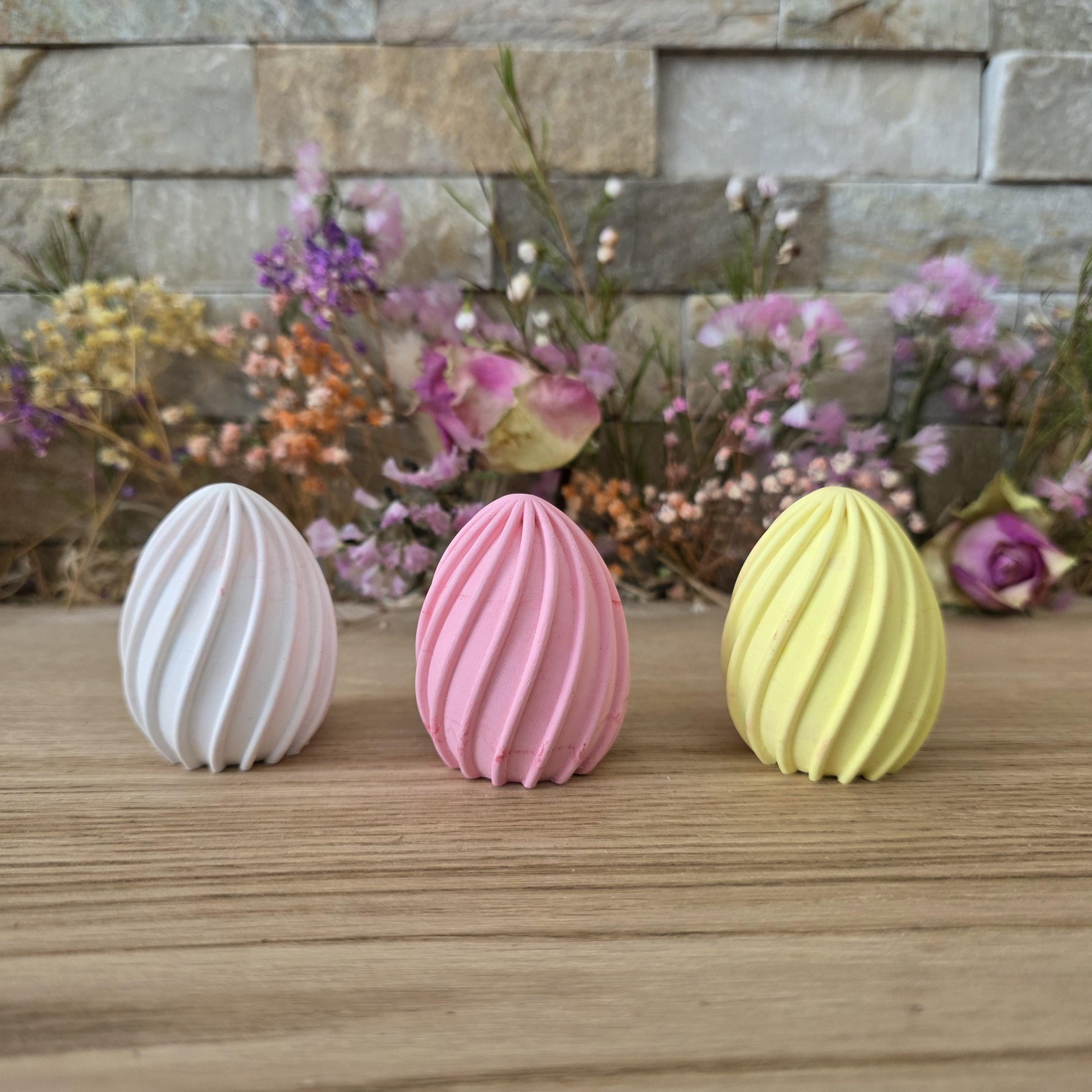 Silikon – Gießform – 3D-Ei Rillenstruktur-