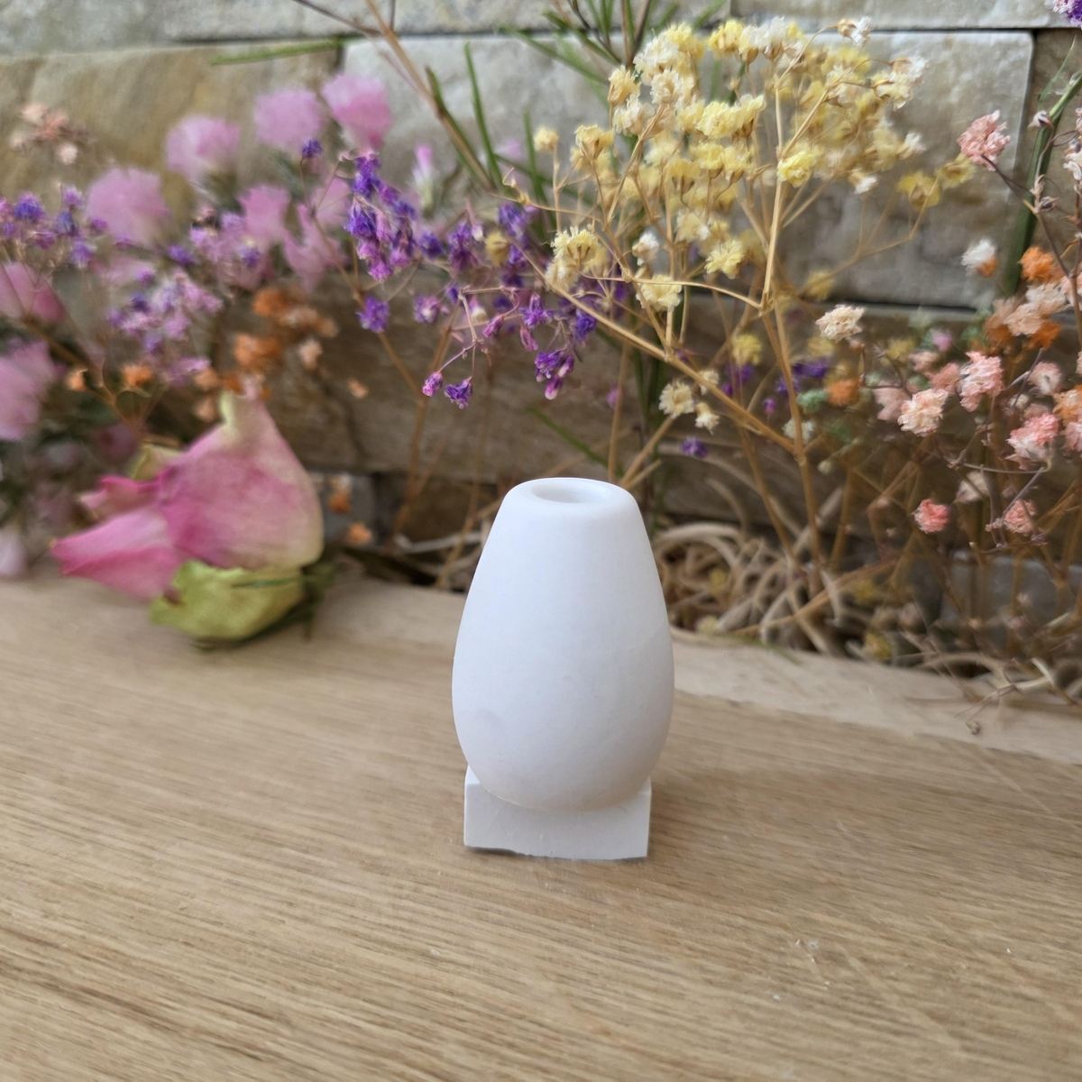 Silikon-Gießform Steckform Vase breit schlicht & kombinierbar