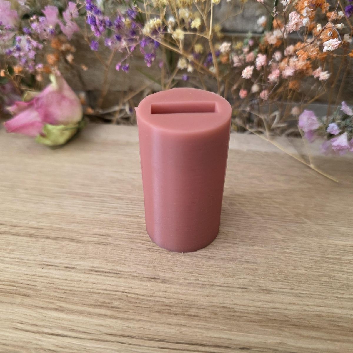 Silikon-Gießform Stecker Blume für 13 mm Kerze oder Trockenblumen – Ansicht 2