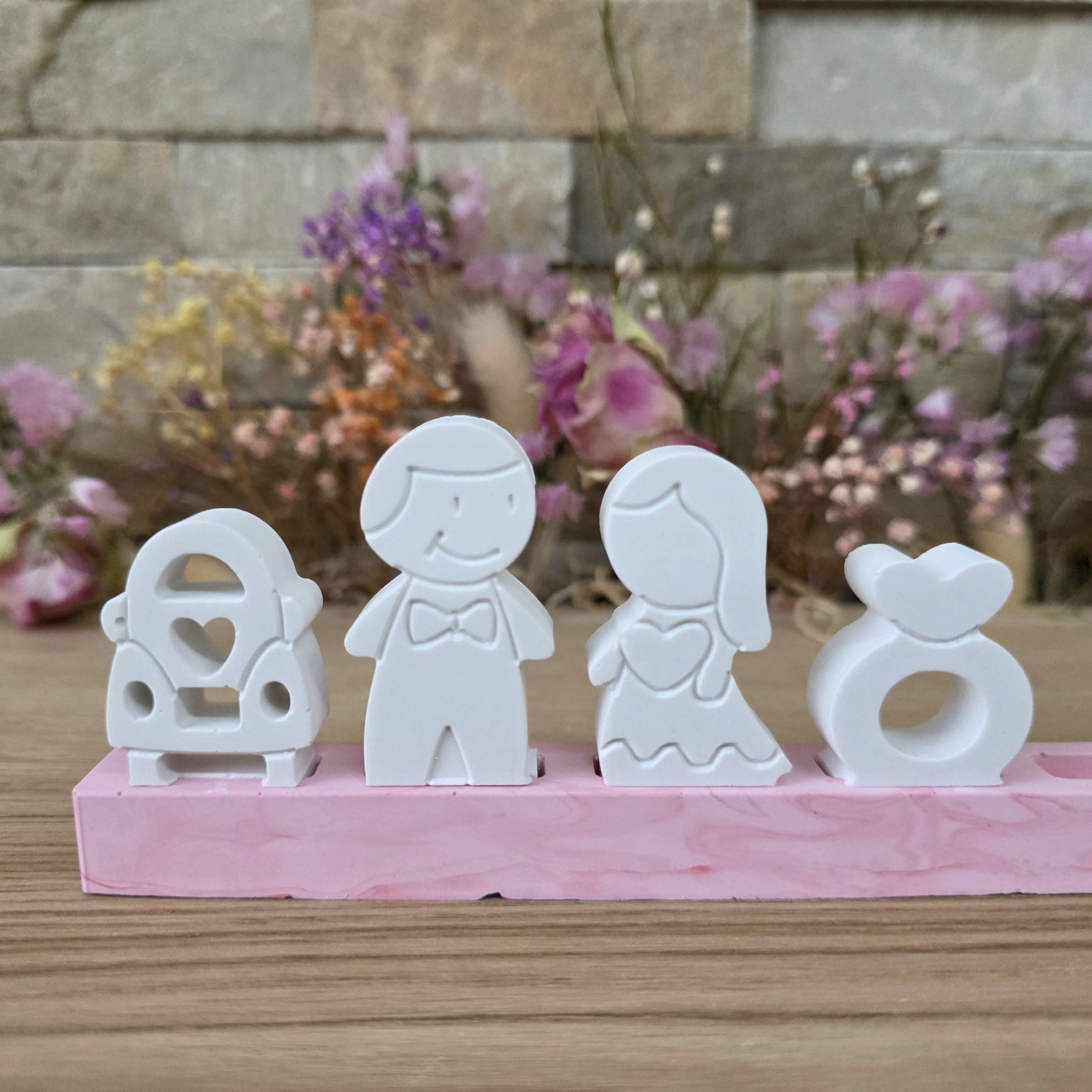 Silikon – Gießform – Steckform Hochzeitsset -