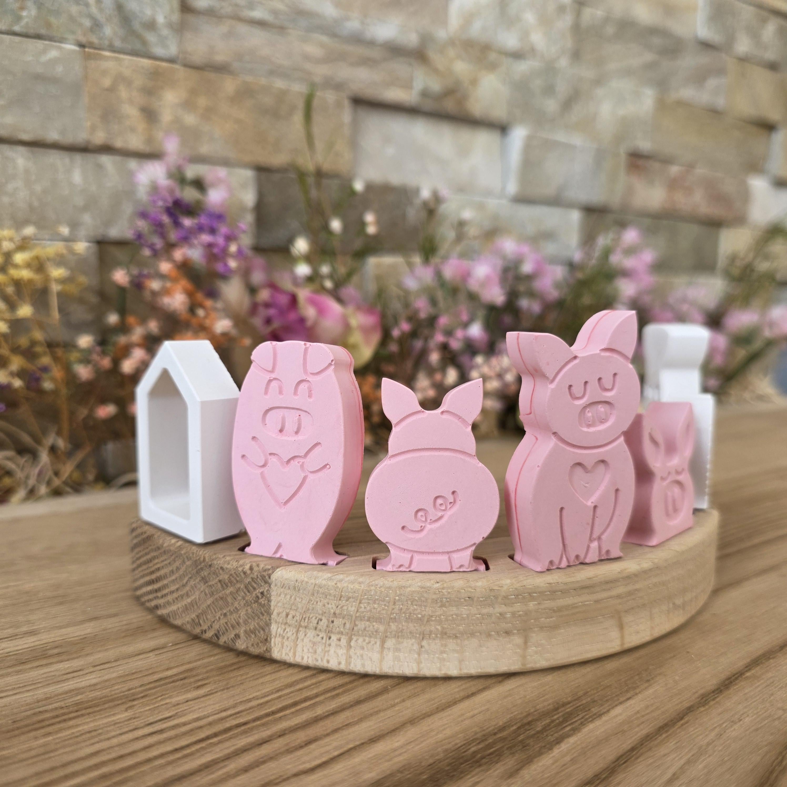 Silikon – Gießform – Steckform Schweineglück -