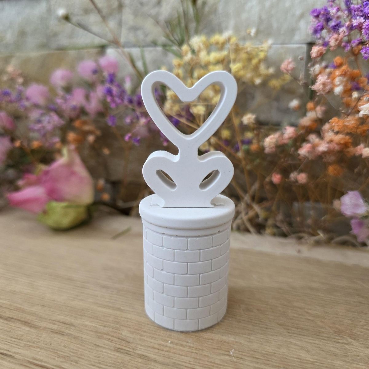 Silikon-Gießform Steckform Blumentopf Ziegel mit Strukturmuster – Ansicht 5