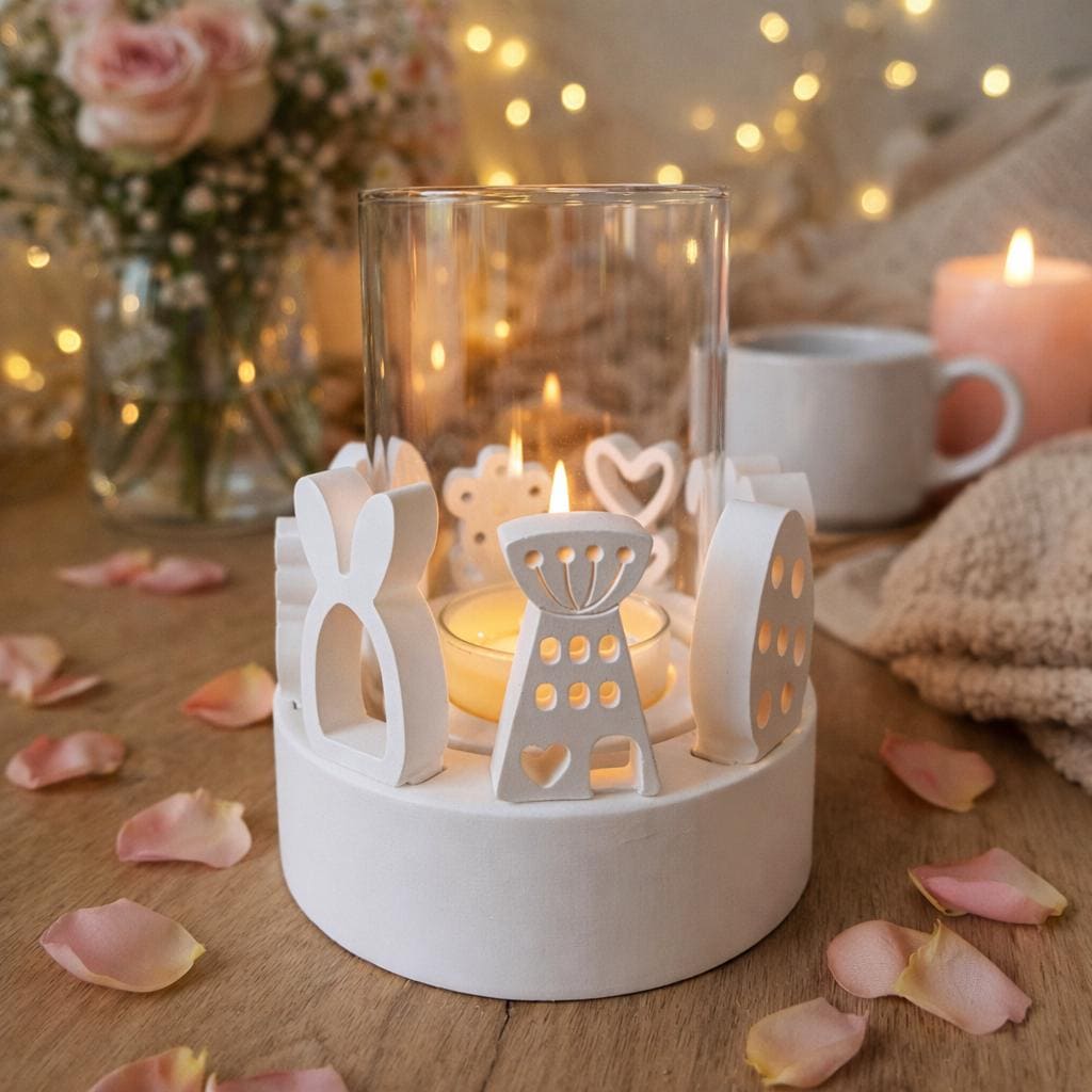 Silikon – Gießform – Windlichtgrundform mit 8 Steckplätzen -