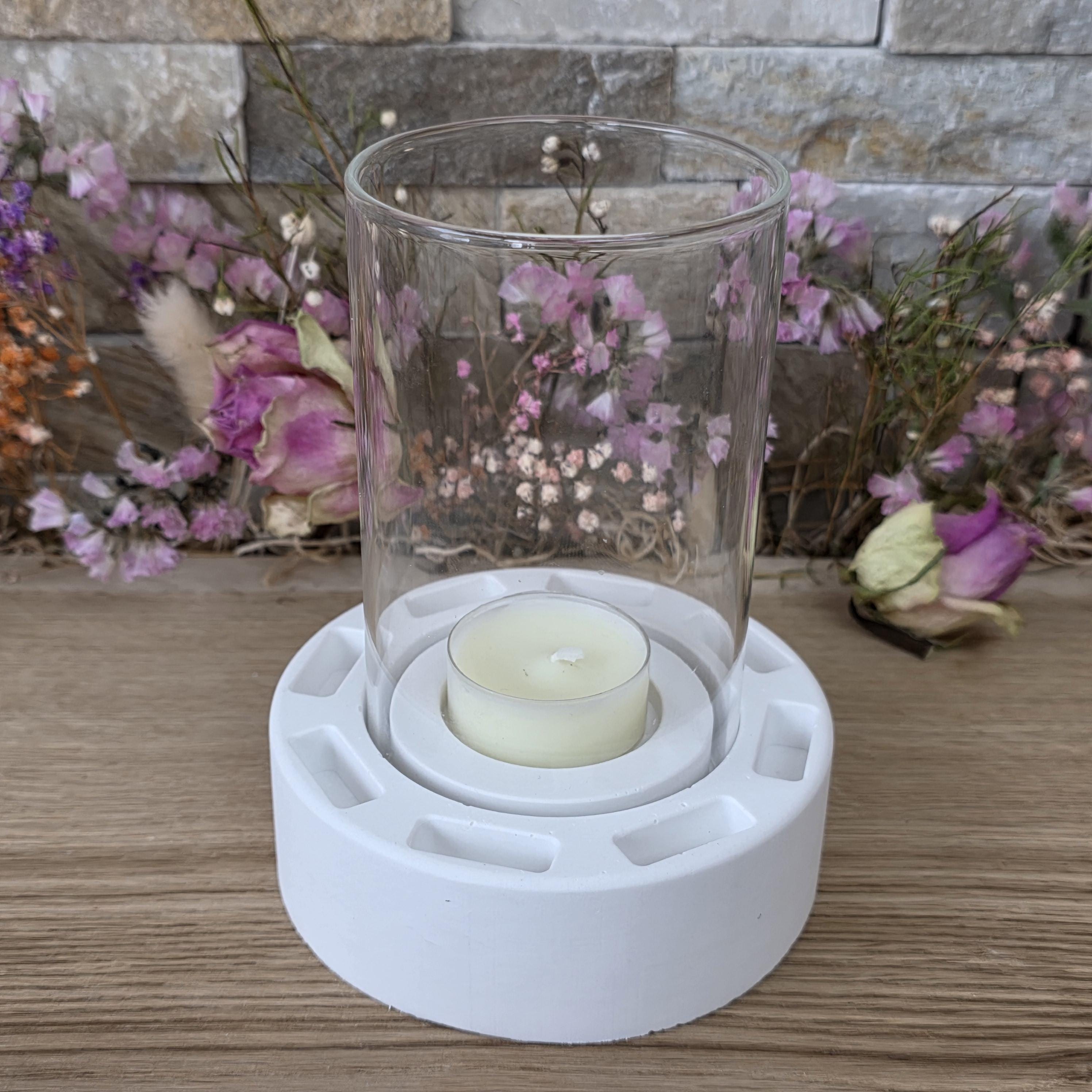 Silikon – Gießform – Windlichtgrundform mit 8 Steckplätzen -