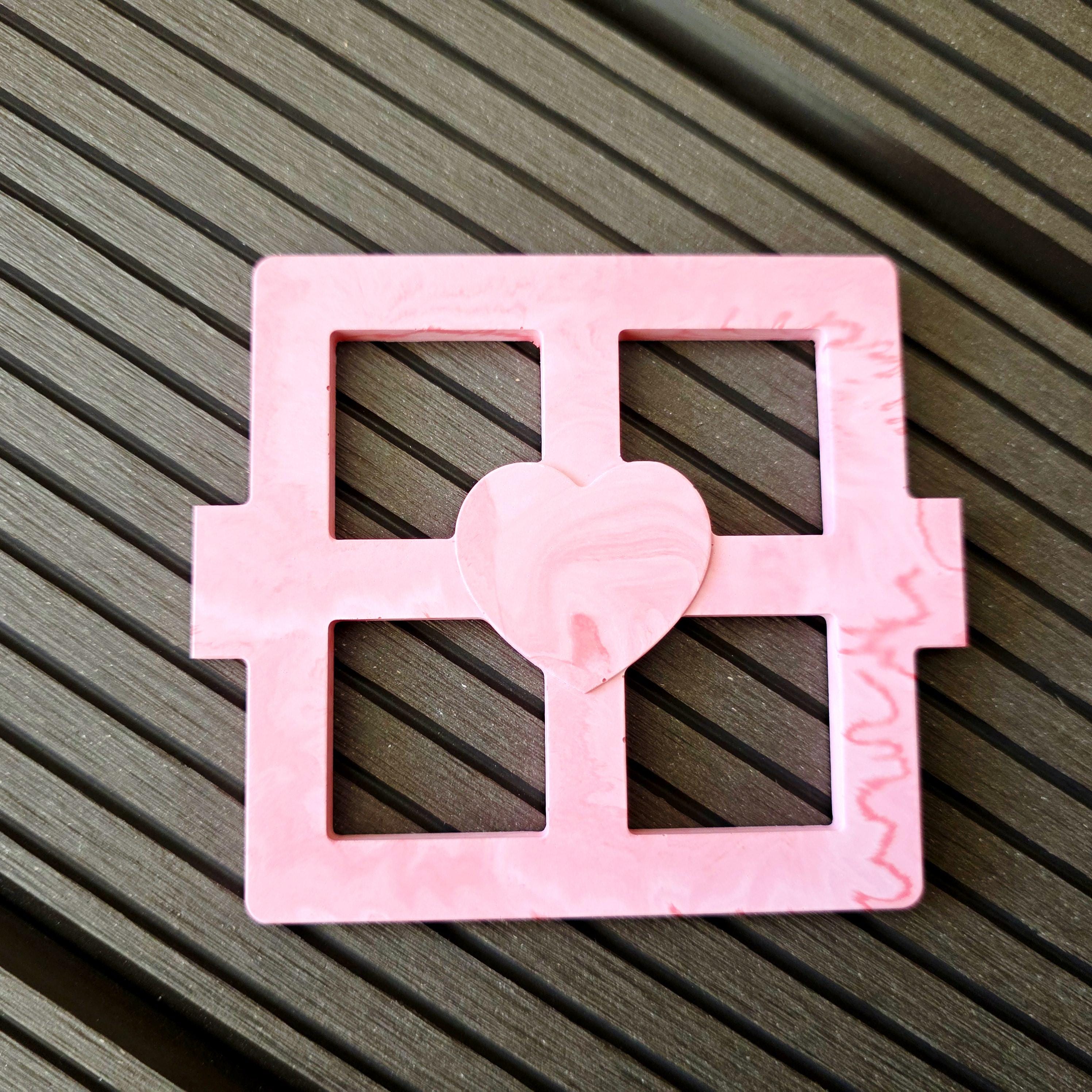 Silikon – Gießform – Geschenkdosen-Deckel Herzgeschenk -