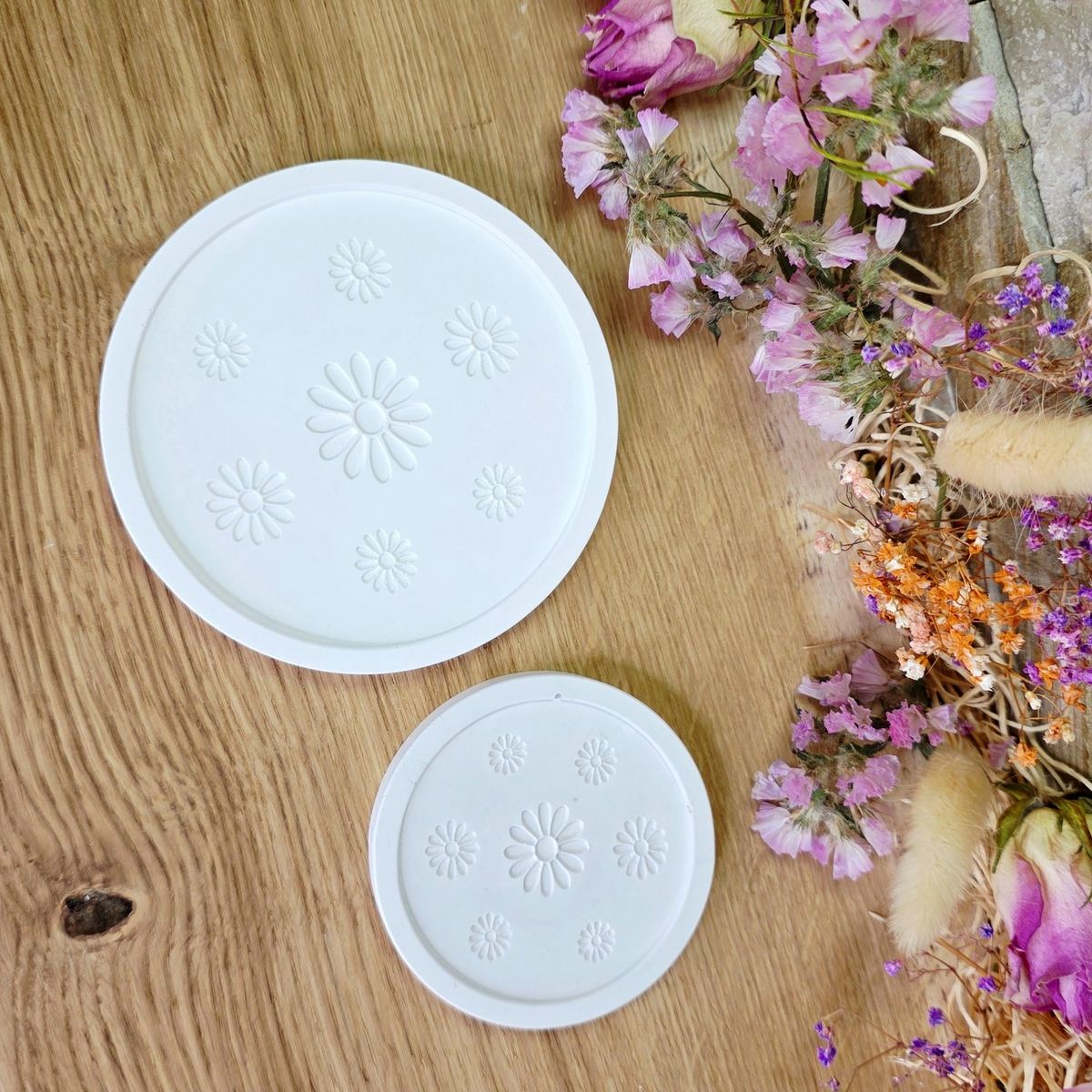 Silikon-Gießform BlumenUntersetzer in 2 Größen erhältlich – Ansicht 4