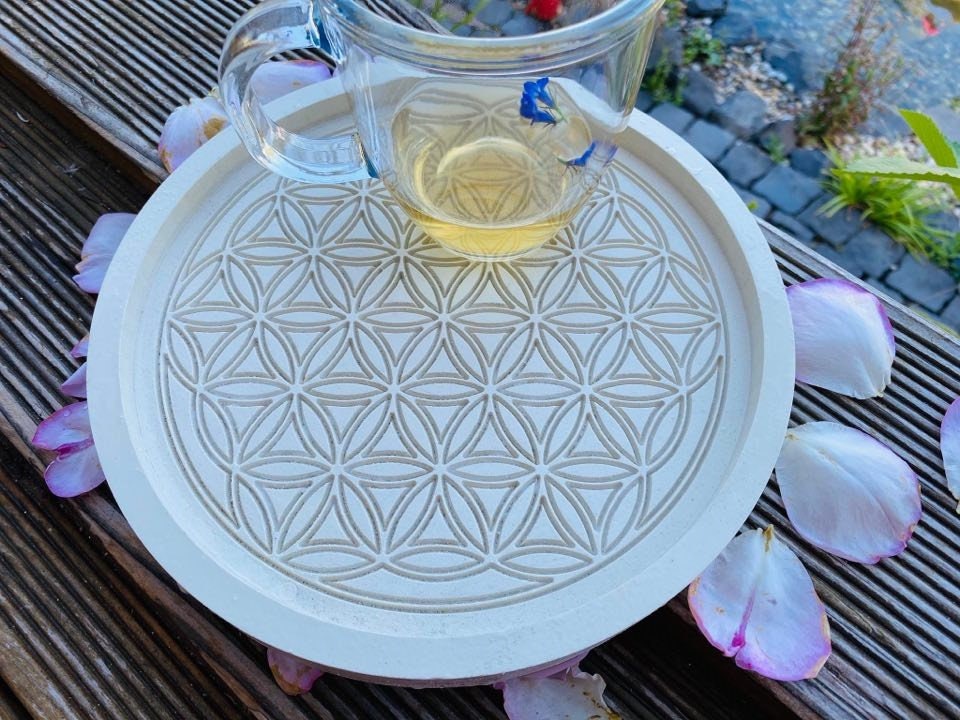 Silikon - Giessform - Untersetzer Blume des Lebens -