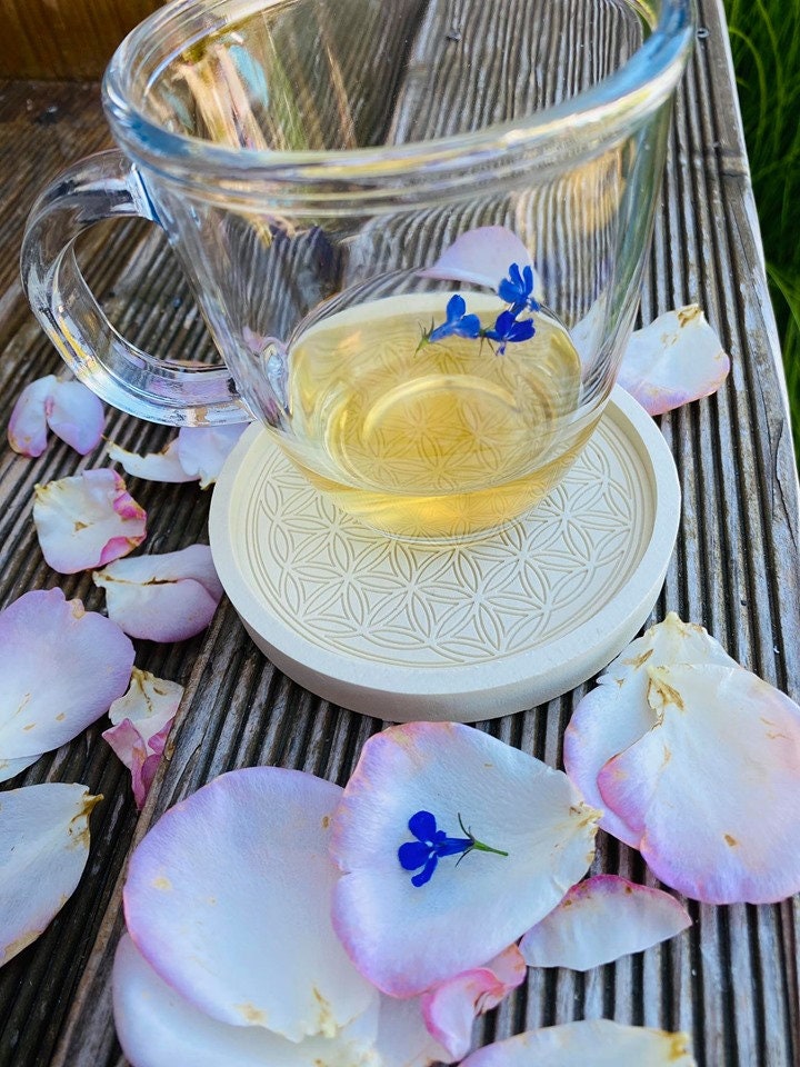 Silikon - Giessform - Untersetzer Blume des Lebens -