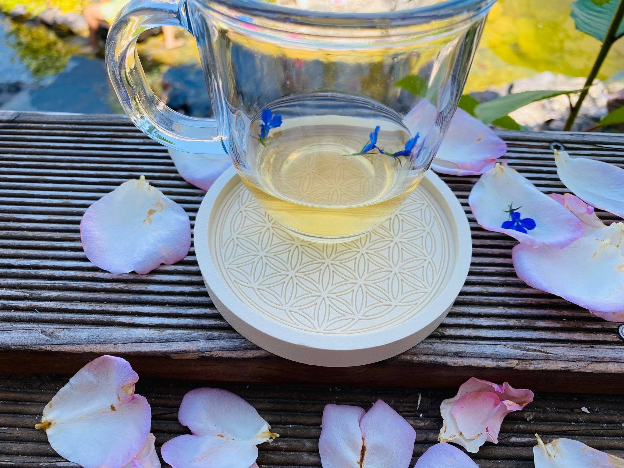 Silikon - Giessform - Untersetzer Blume des Lebens -