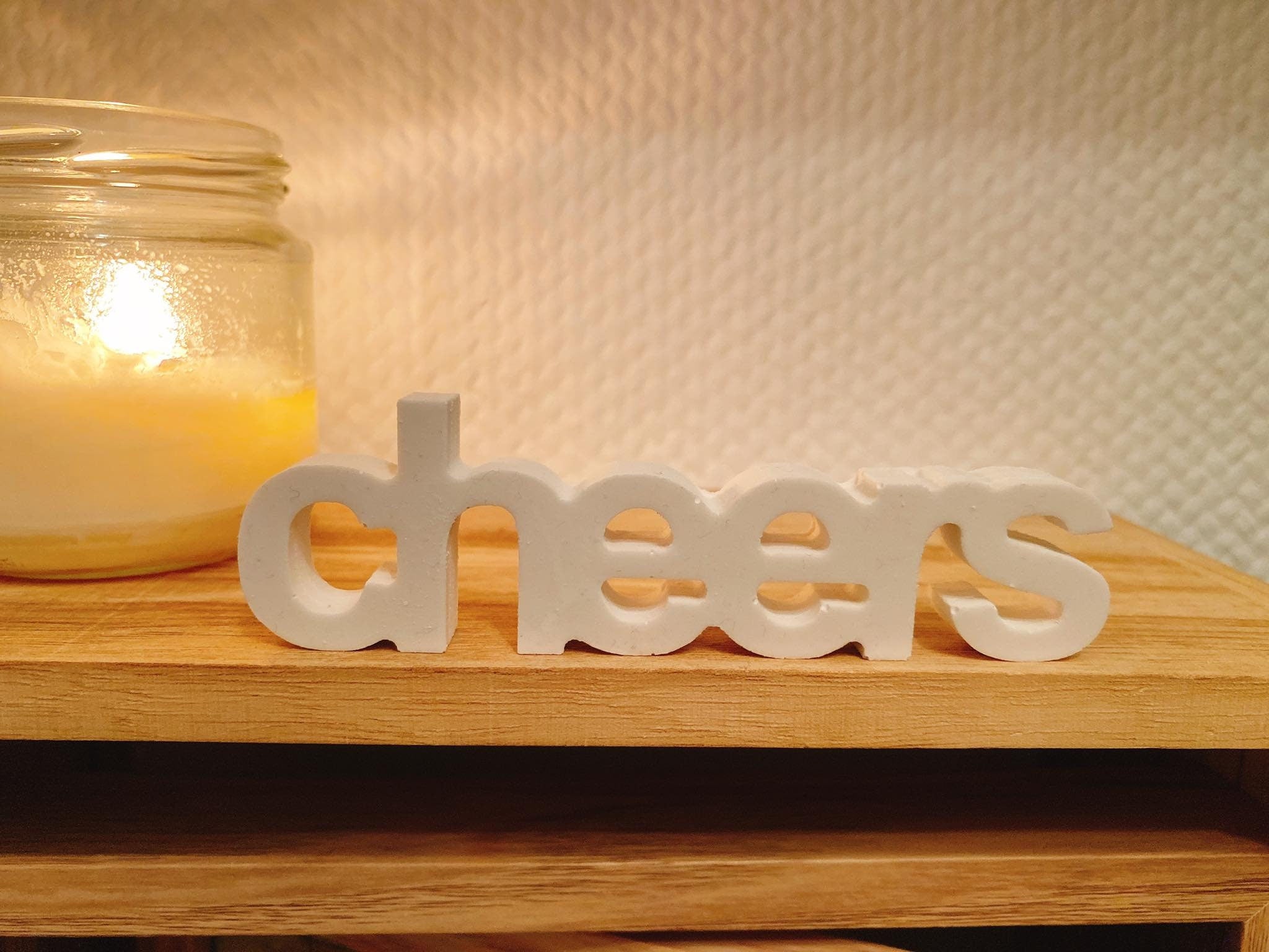 Silikon - Giessform - Cheers Schriftzug-