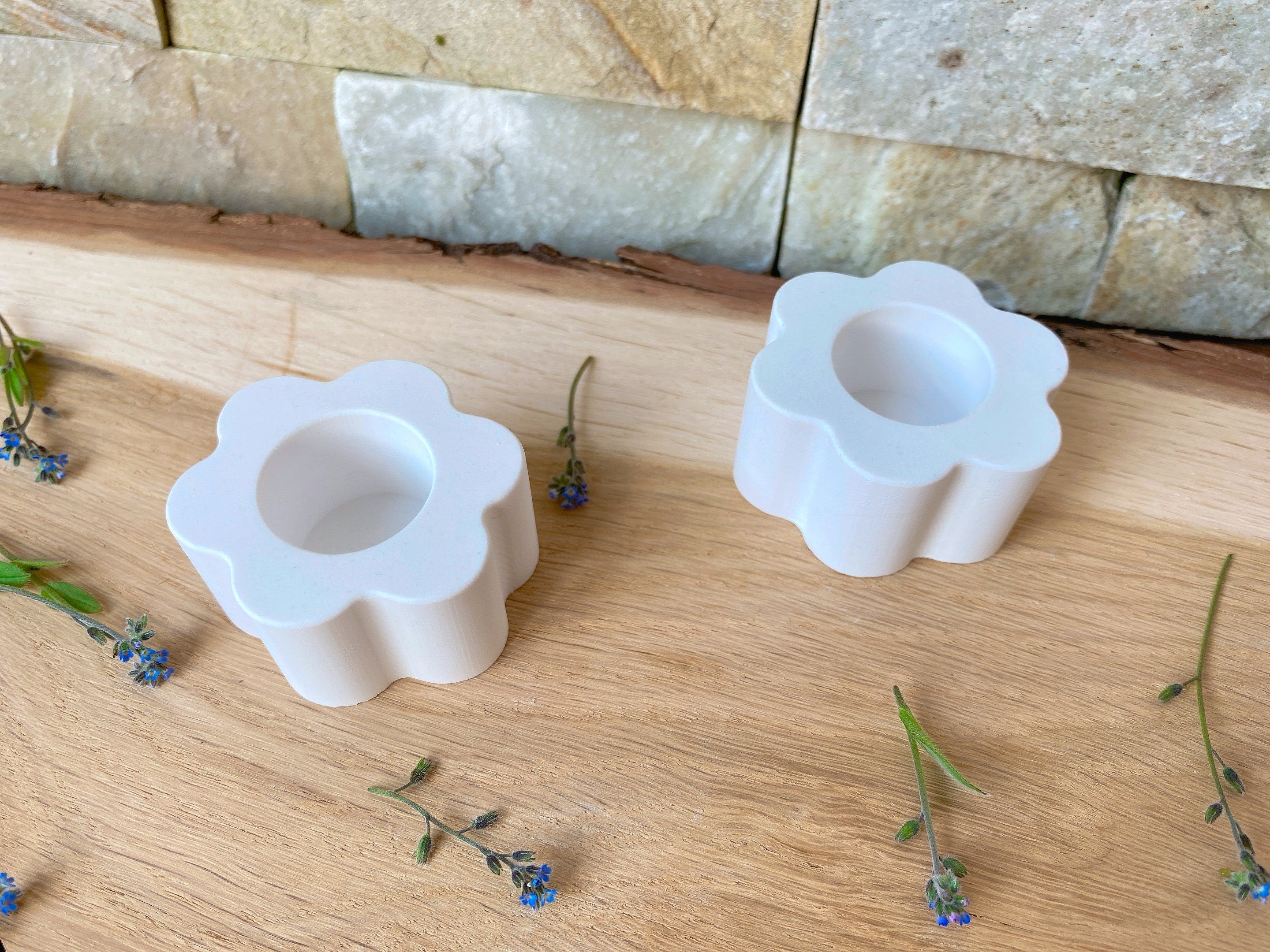 Silikon - Giessform - kleine Blumenstabkerze -
