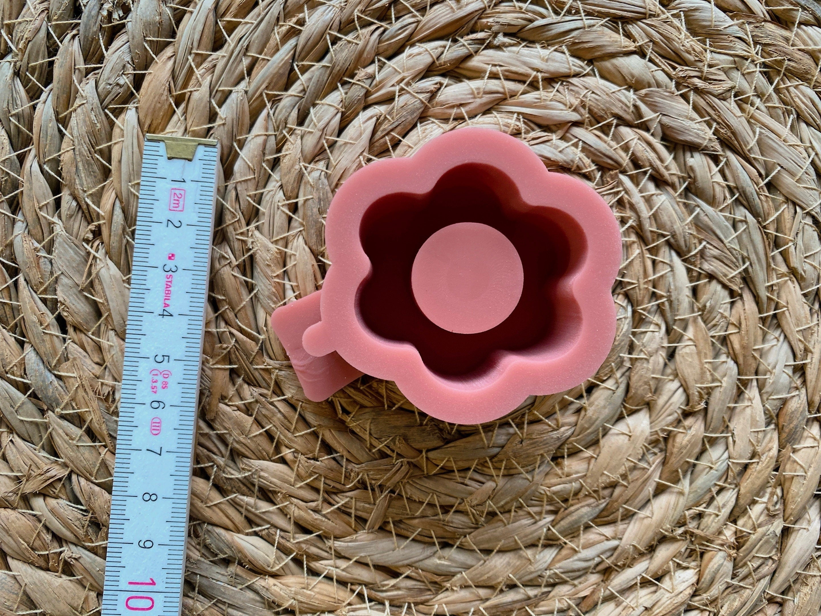 Silikon - Giessform - kleine Blumenstabkerze -