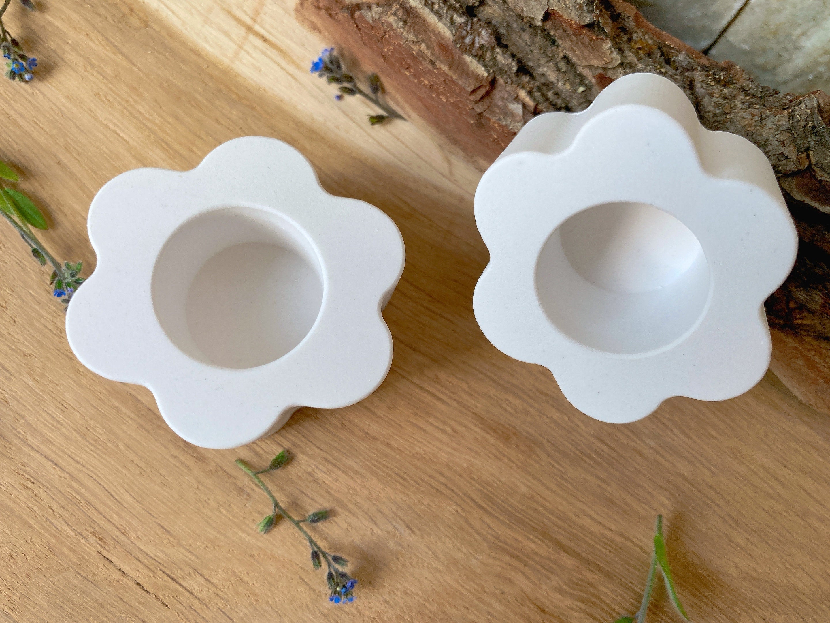 Silikon - Giessform - kleine Blumenstabkerze -