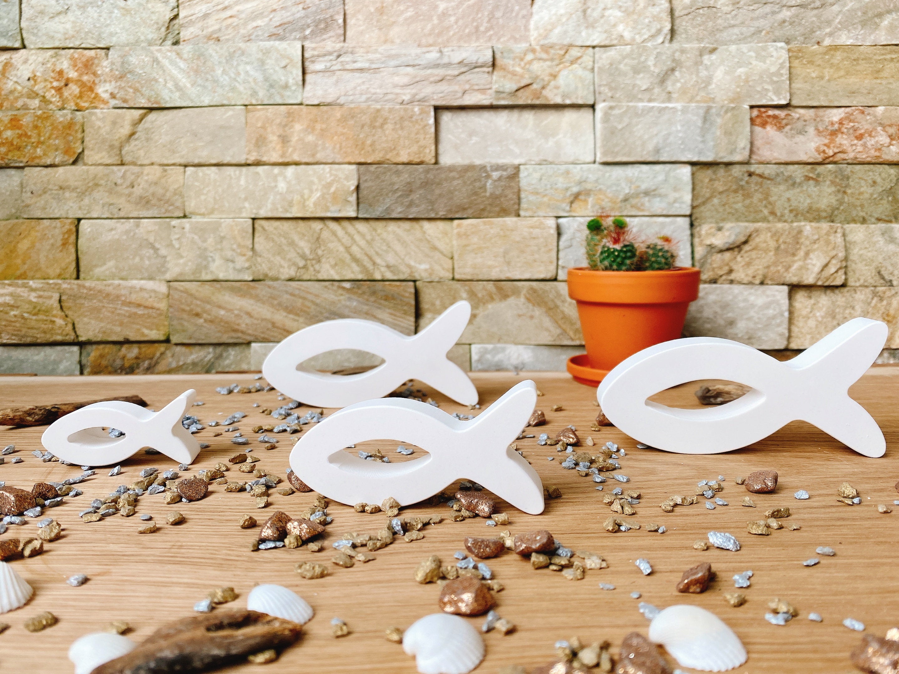 Silikon - Giessform - Fische offen - Konfirmation